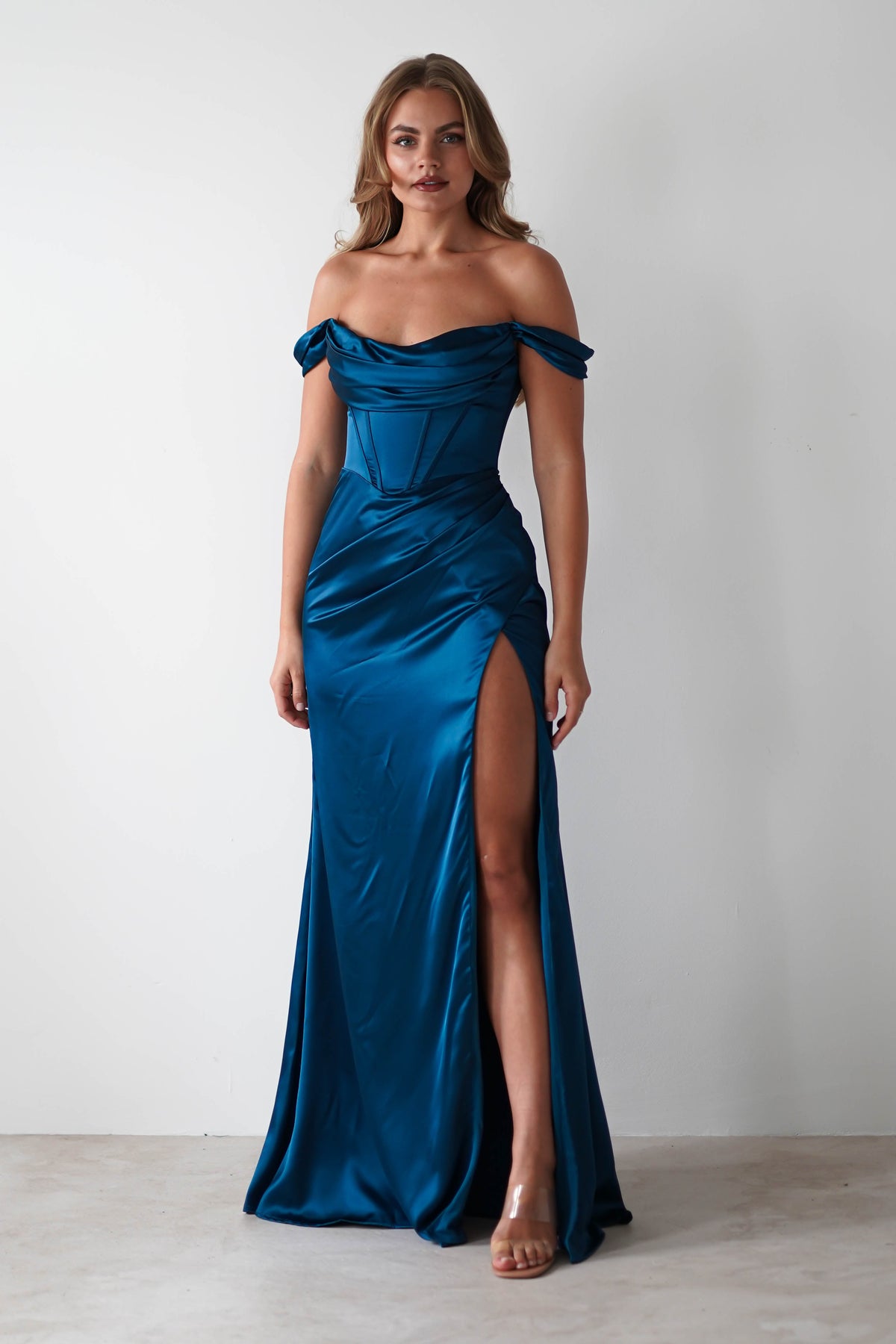 Dionne Soft Coset Maxi Gown | French Navy-Oh Hello Clothing