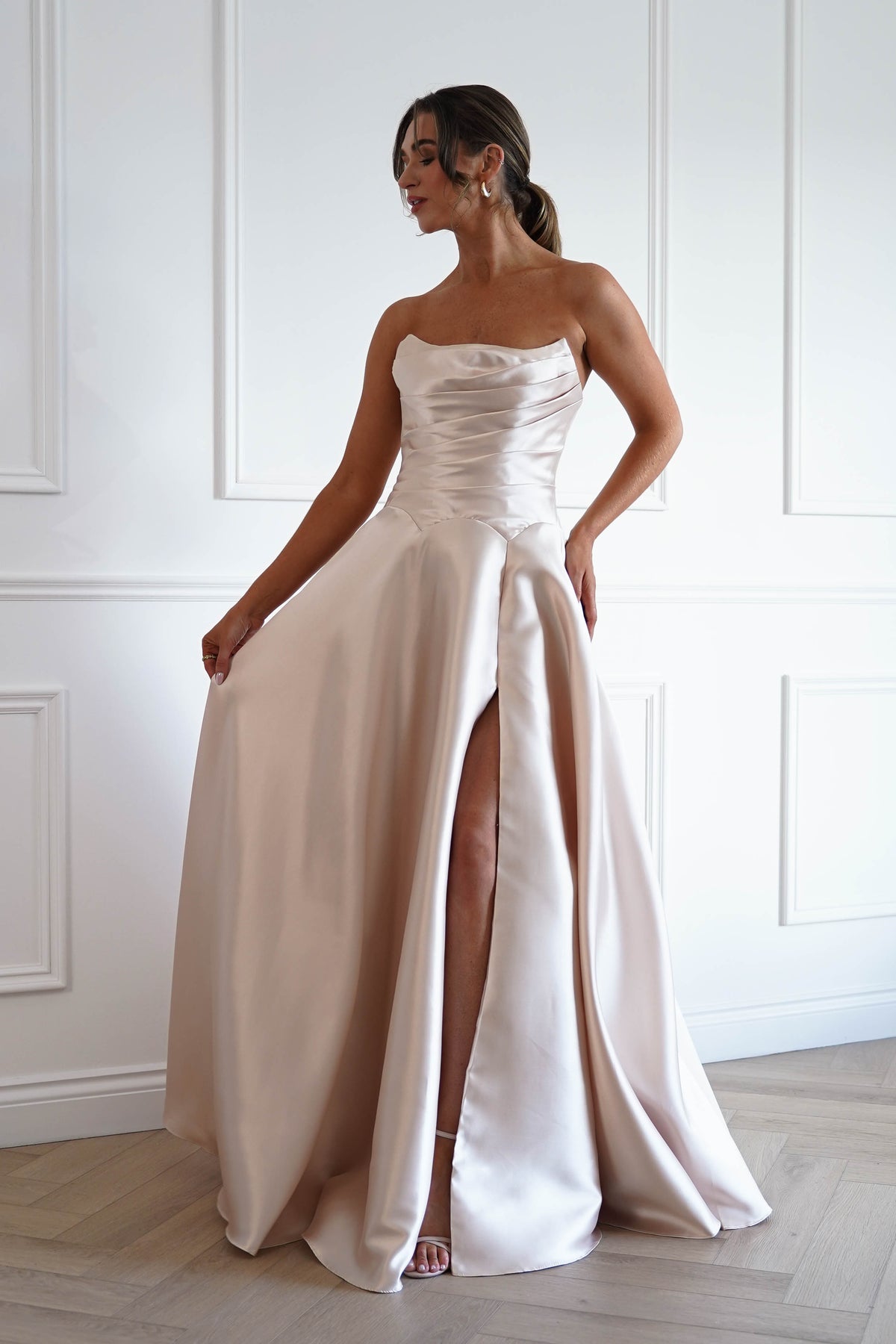 Oh Hello Clothing Women > Clothing > Dresses *DONE-F&P| 835178| TAUPE GOWN (Copy)