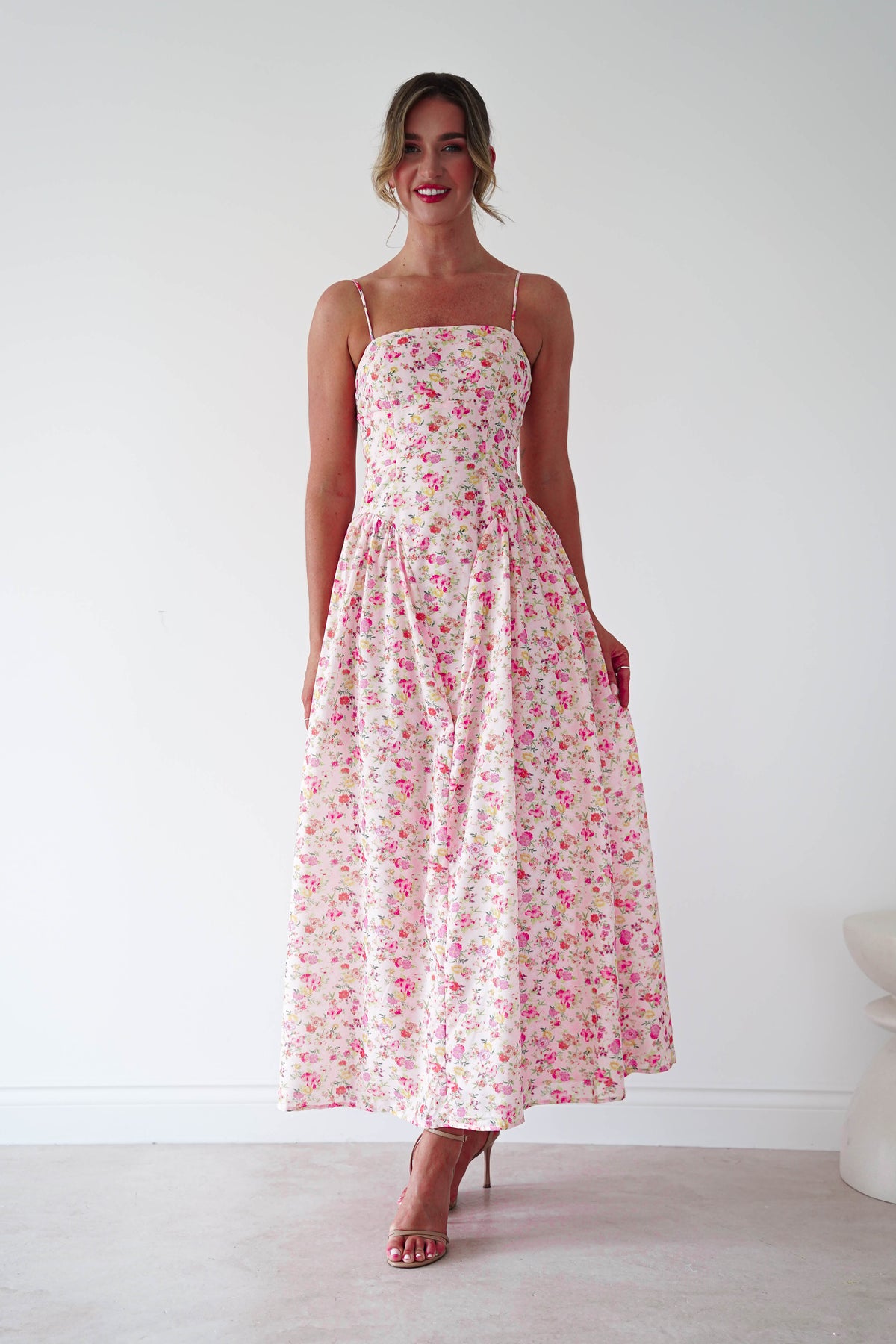Elodie Floral Print Maxi Dress | Pink-Oh Hello Clothing