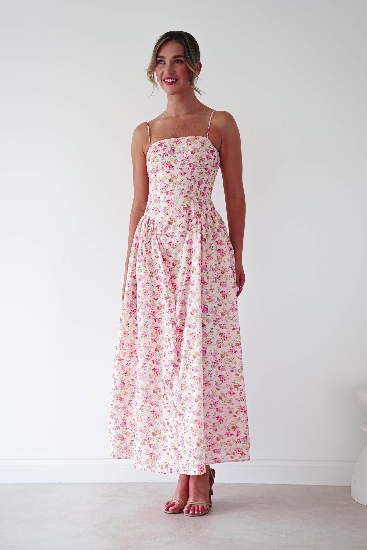 Elodie Floral Print Maxi Dress | Pink-Oh Hello Clothing
