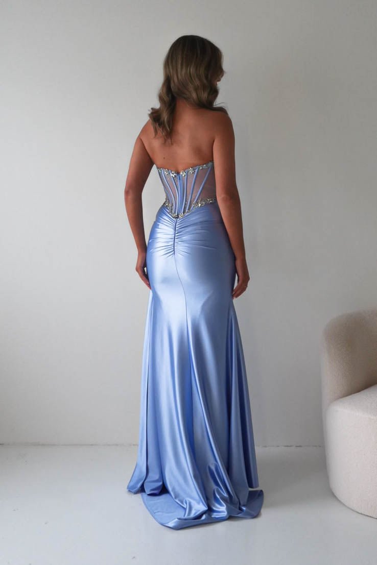 Ginny Embellished Corset Gown | Blue-Oh Hello Clothing