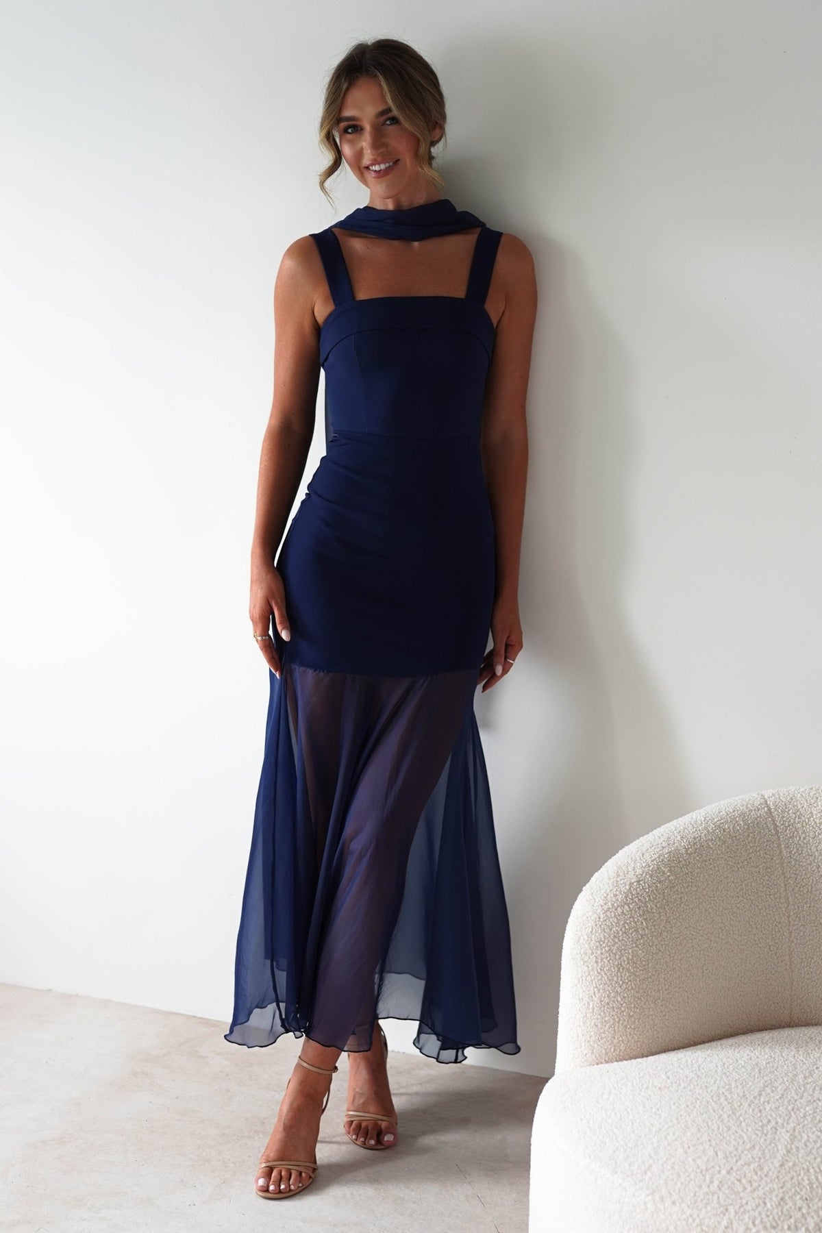 Harmony Square Neck Bodycon Maxi Dress | Navy-Oh Hello Clothing