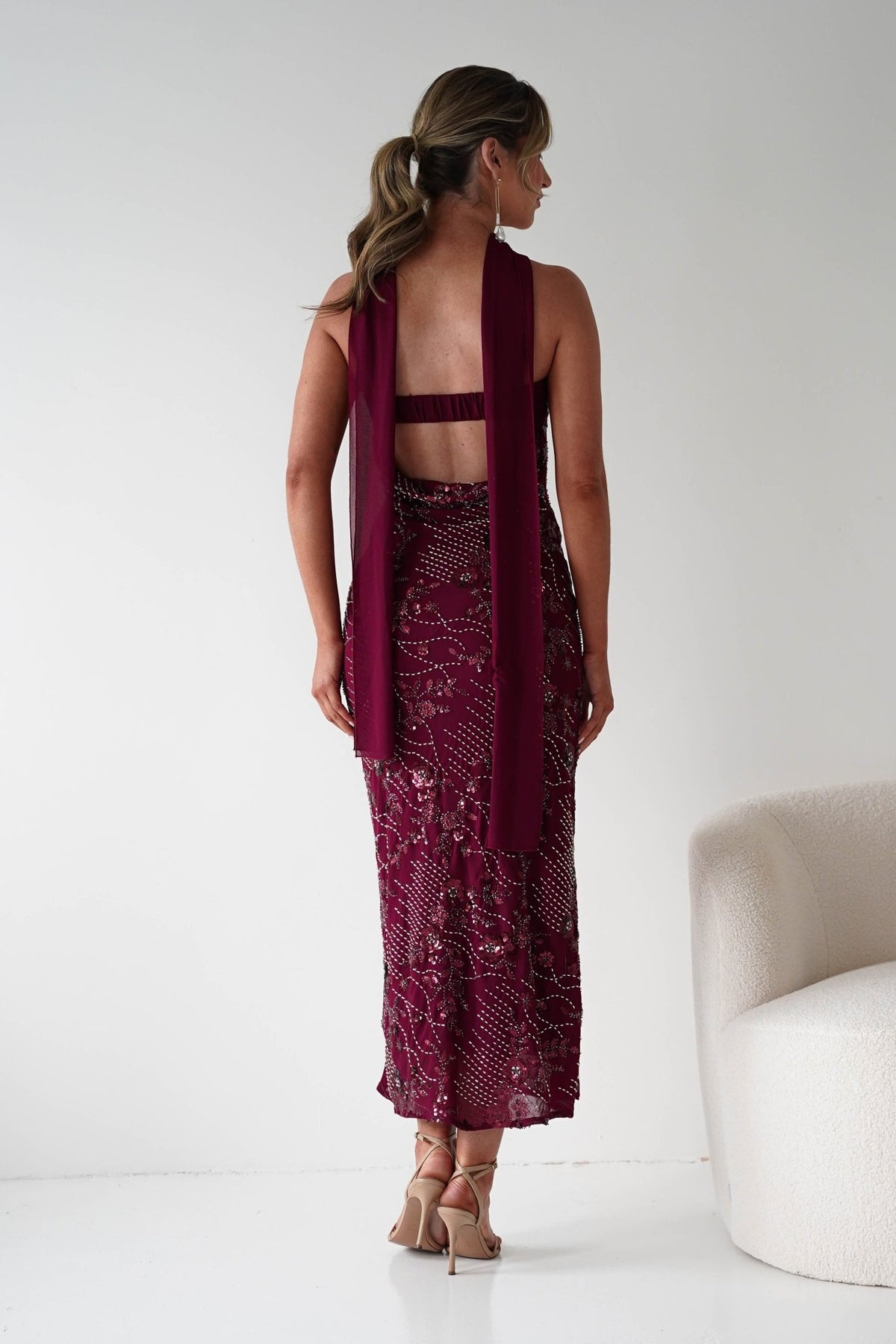 Hayleigh Beaded Strapless Maxi Dress | Wine-Oh Hello Clothing