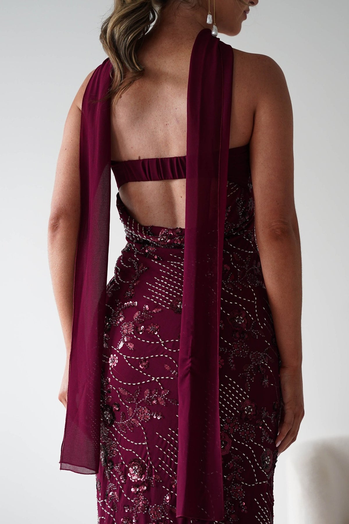 Hayleigh Beaded Strapless Maxi Dress | Wine-Oh Hello Clothing