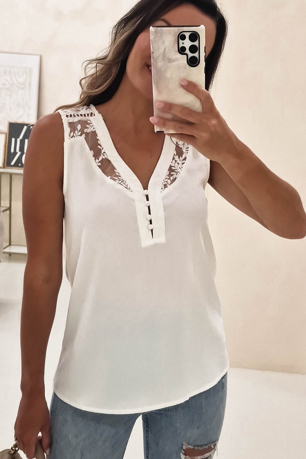 Hermie Lace Blouse | Ivory-Oh Hello Clothing