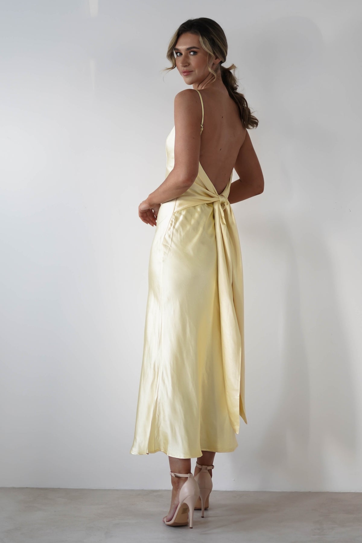 Hermie Silky Satin Maxi Dress | Lemon-Oh Hello Clothing