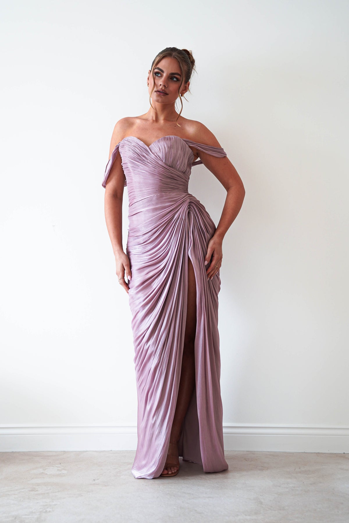Honey Luminescent Maxi Gown | Mauve-Oh Hello Clothing