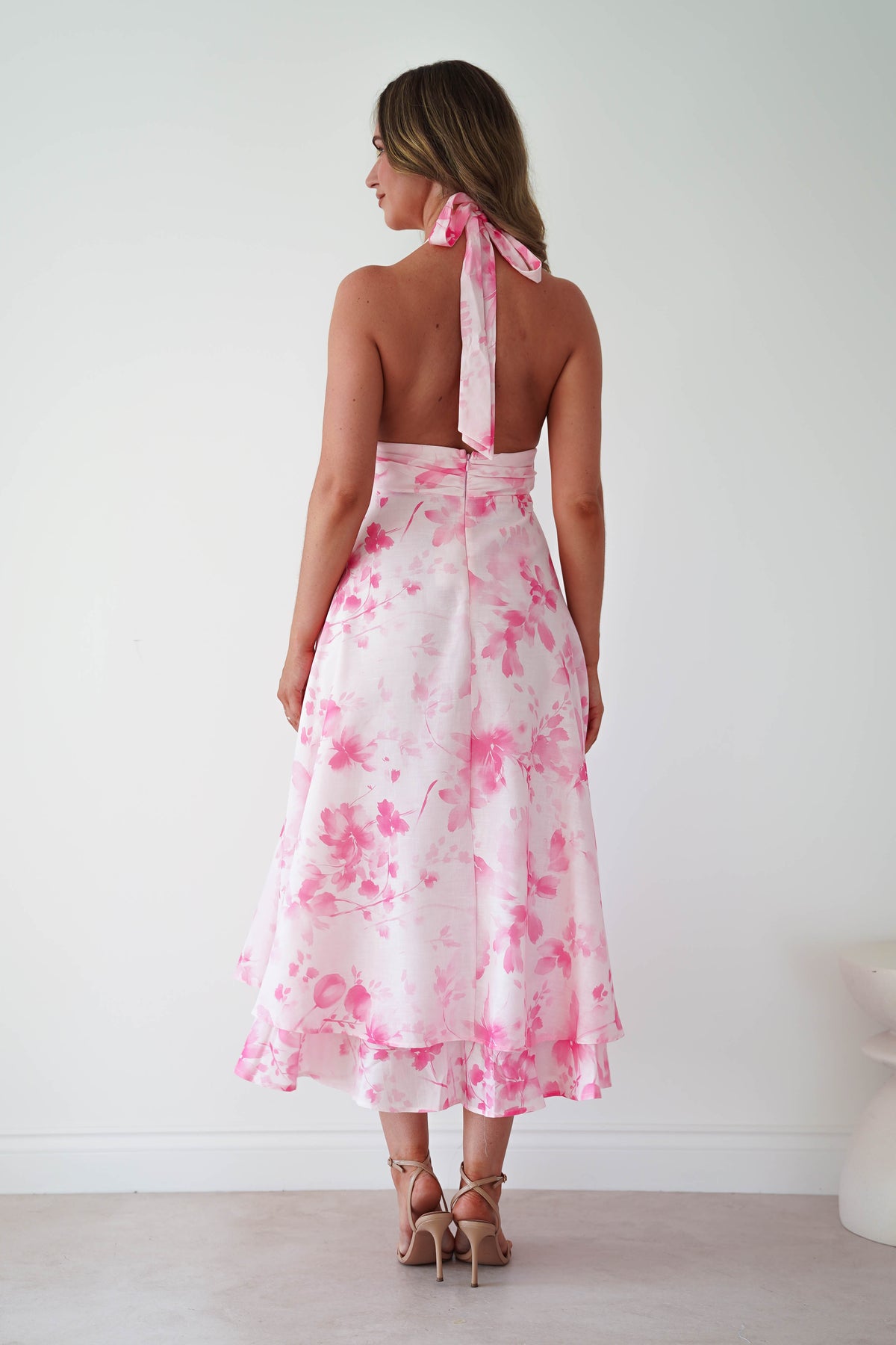 Izira Floral Print Midaxi Dress | Pink-Oh Hello Clothing