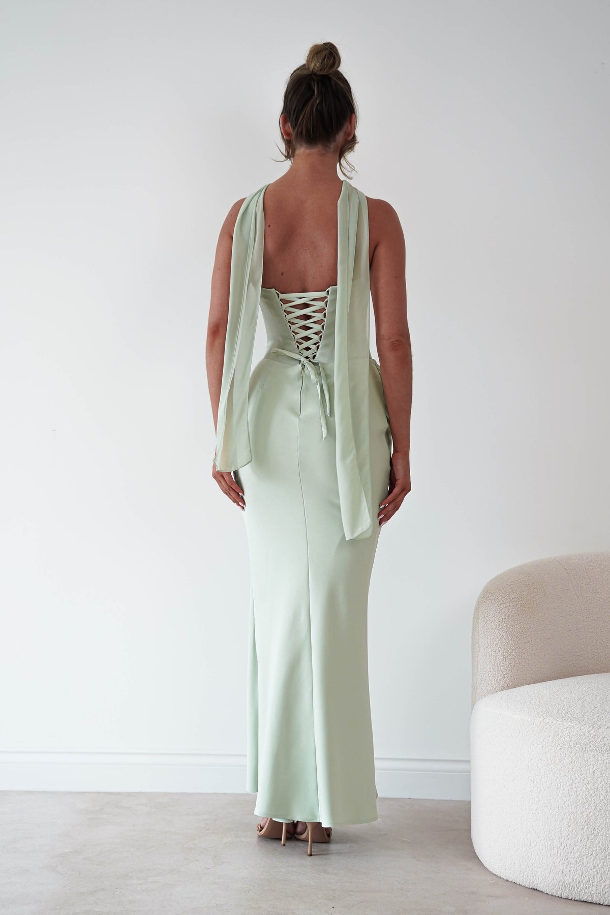 Kailani Strapless Ruched Maxi Dress | Sage-Oh Hello Clothing