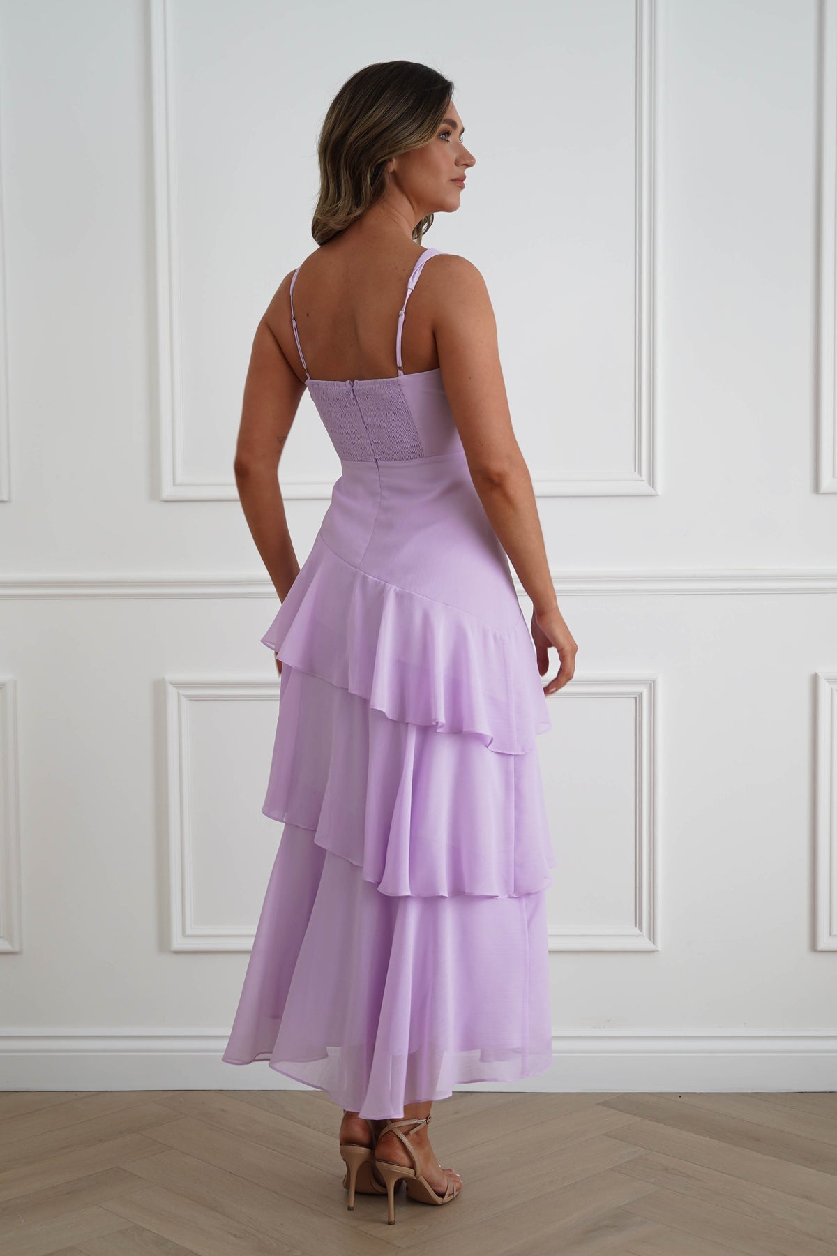 Karey Tiered Maxi Dress | Lilac-Oh Hello Clothing
