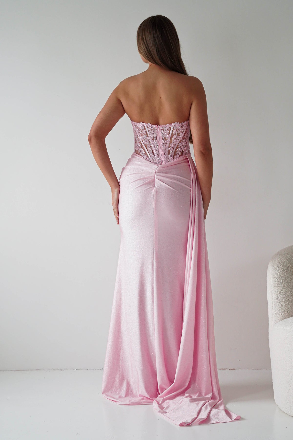 Lavelle Glitter Bodycon Gown | Pink-Oh Hello Clothing