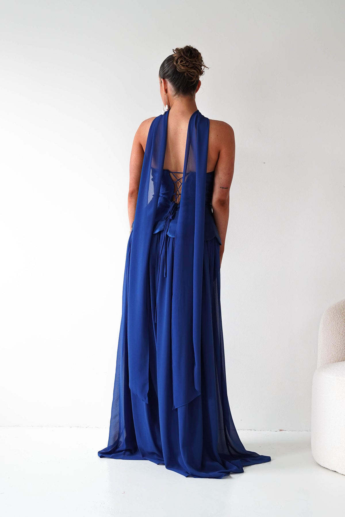 Leonora Strapless Corset Maxi Dress | Navy-Oh Hello Clothing