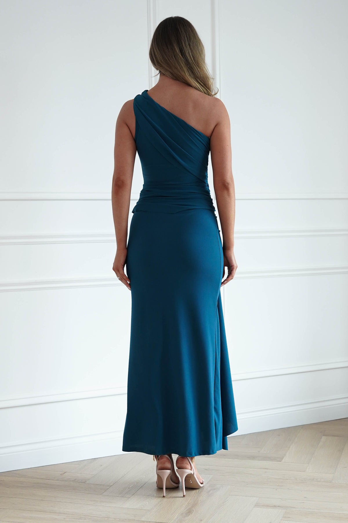 Oh Hello Clothing Women > Clothing > Dresses * DONE - ERICKH|5292 |Teal one shoulder dress