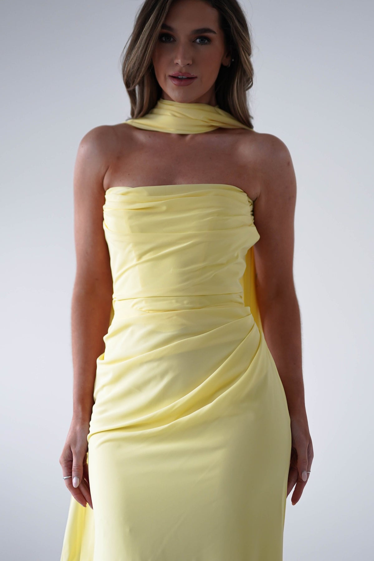 Lisa Multiway Chiffon Gown | Yellow-Oh Hello Clothing