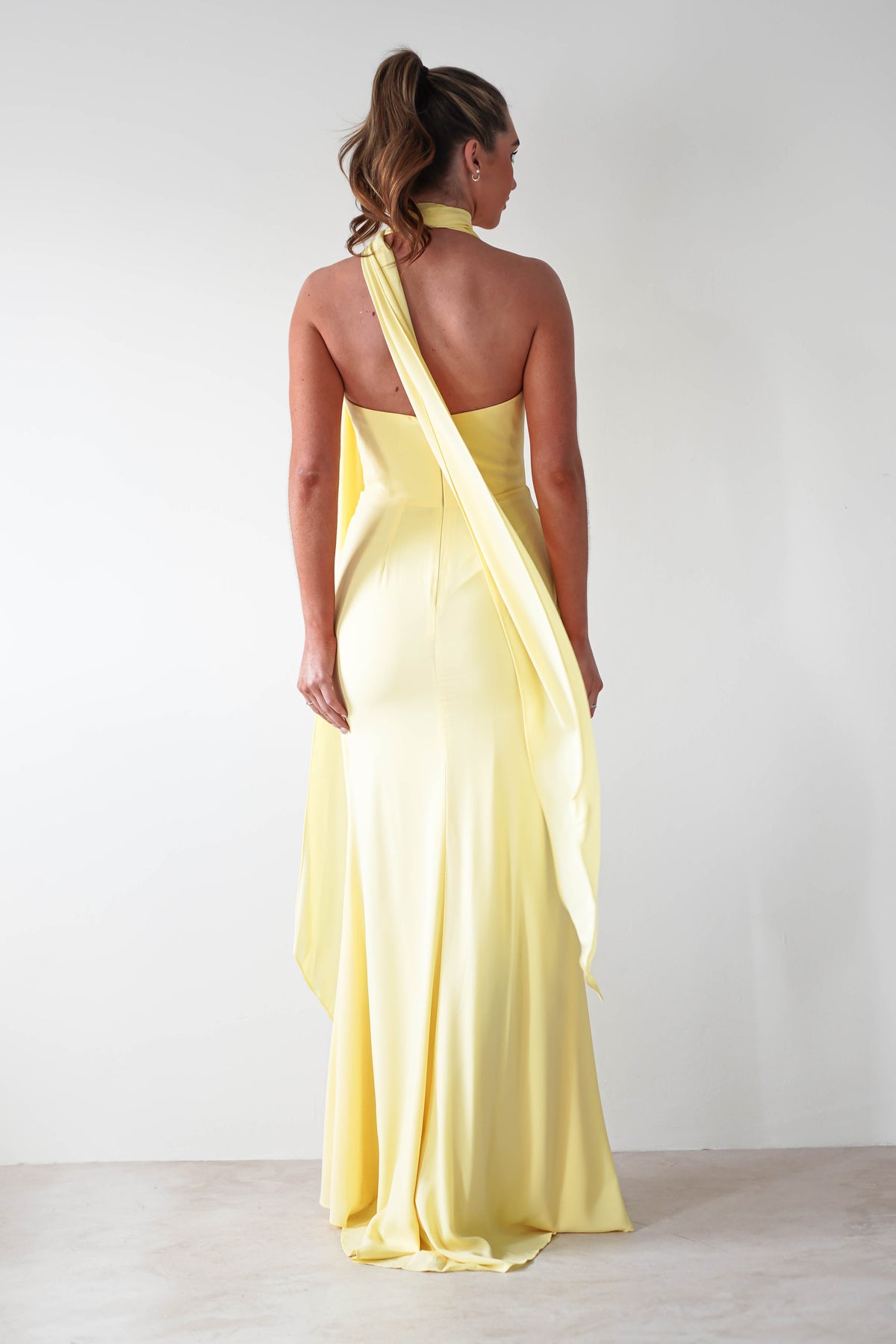 Lisa Multiway Chiffon Gown | Yellow-Oh Hello Clothing