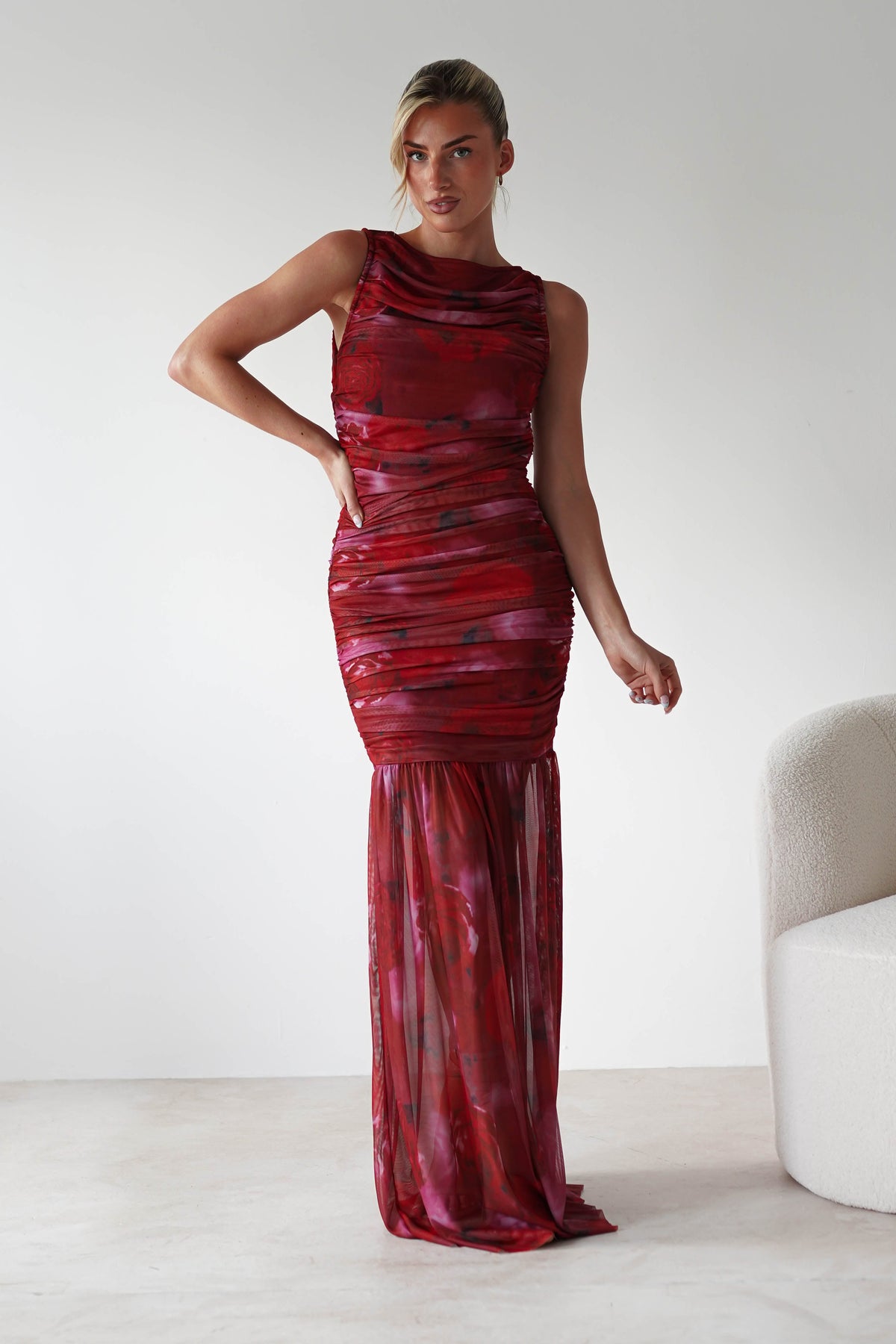 Merlo Mesh Bandage Dress | Mixed Print-Oh Hello Clothing