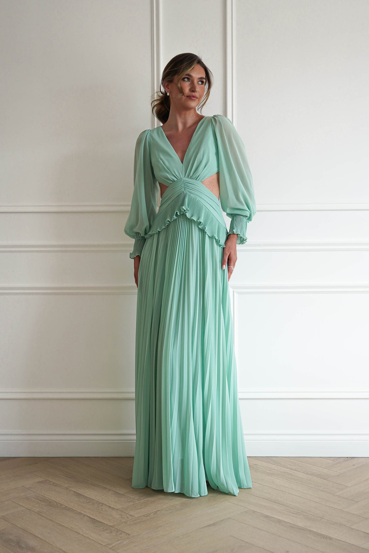 Middleton Pleated Maxi Dress | Mint-Oh Hello Clothing