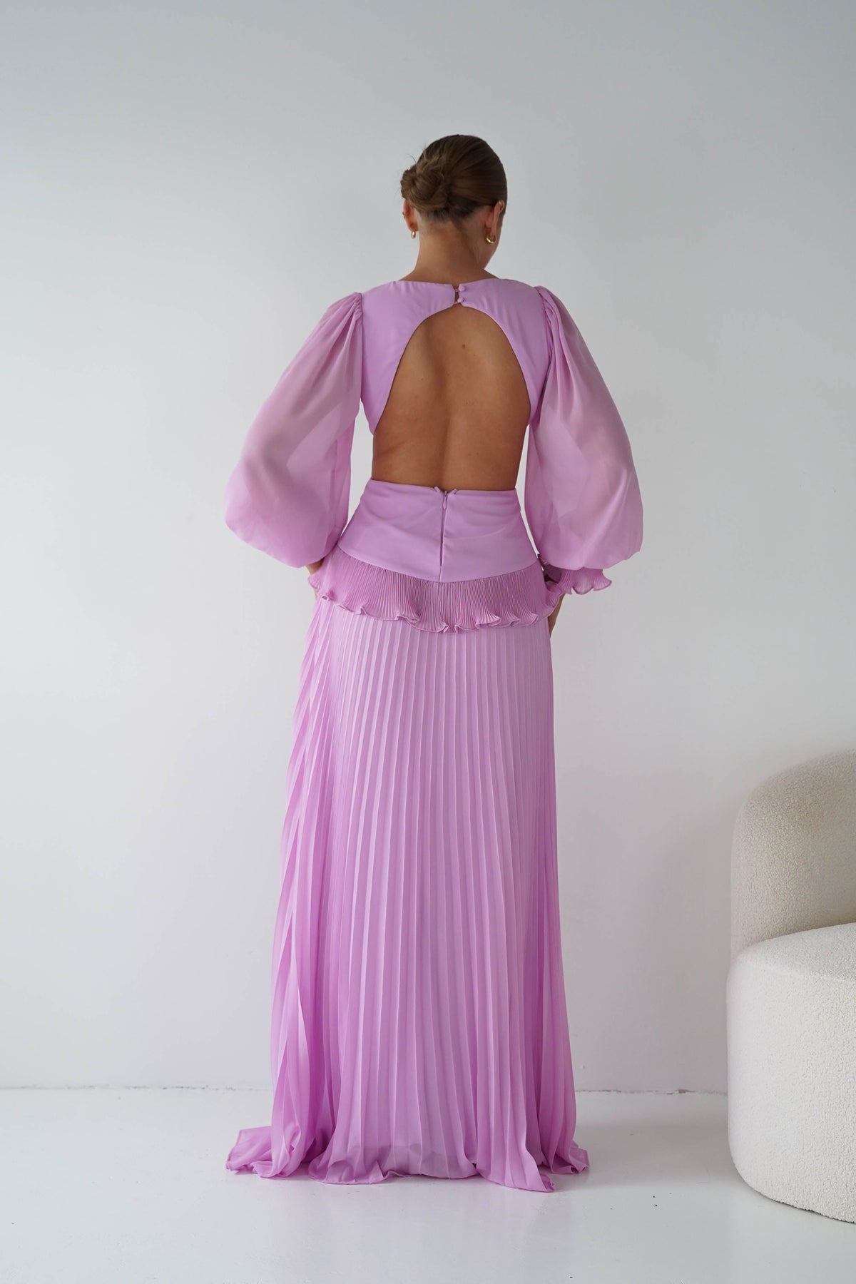Middleton Pleated Maxi Dress | Pink-Oh Hello Clothing