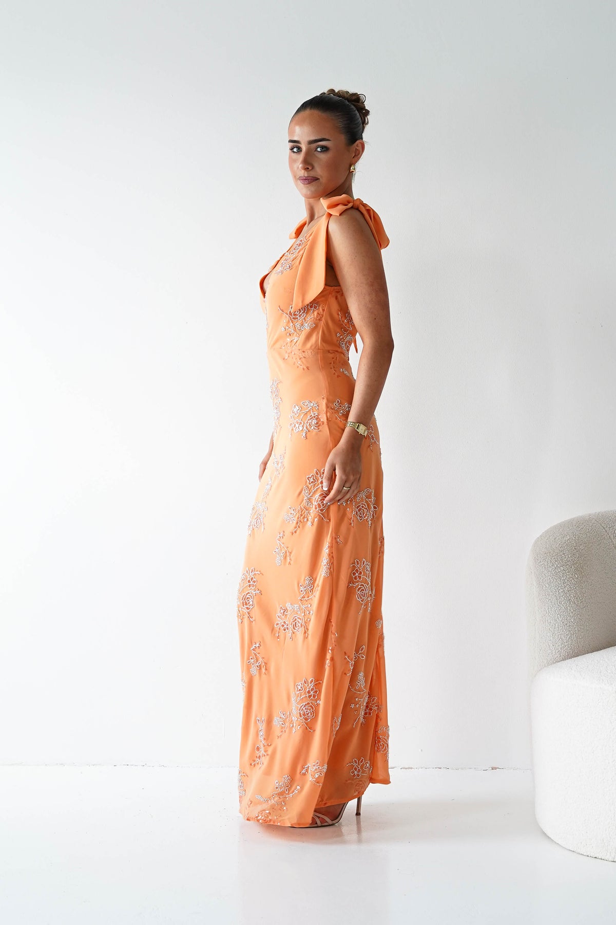 Noah Floral Embellished Maxi Dress | Orange-Oh Hello Clothing