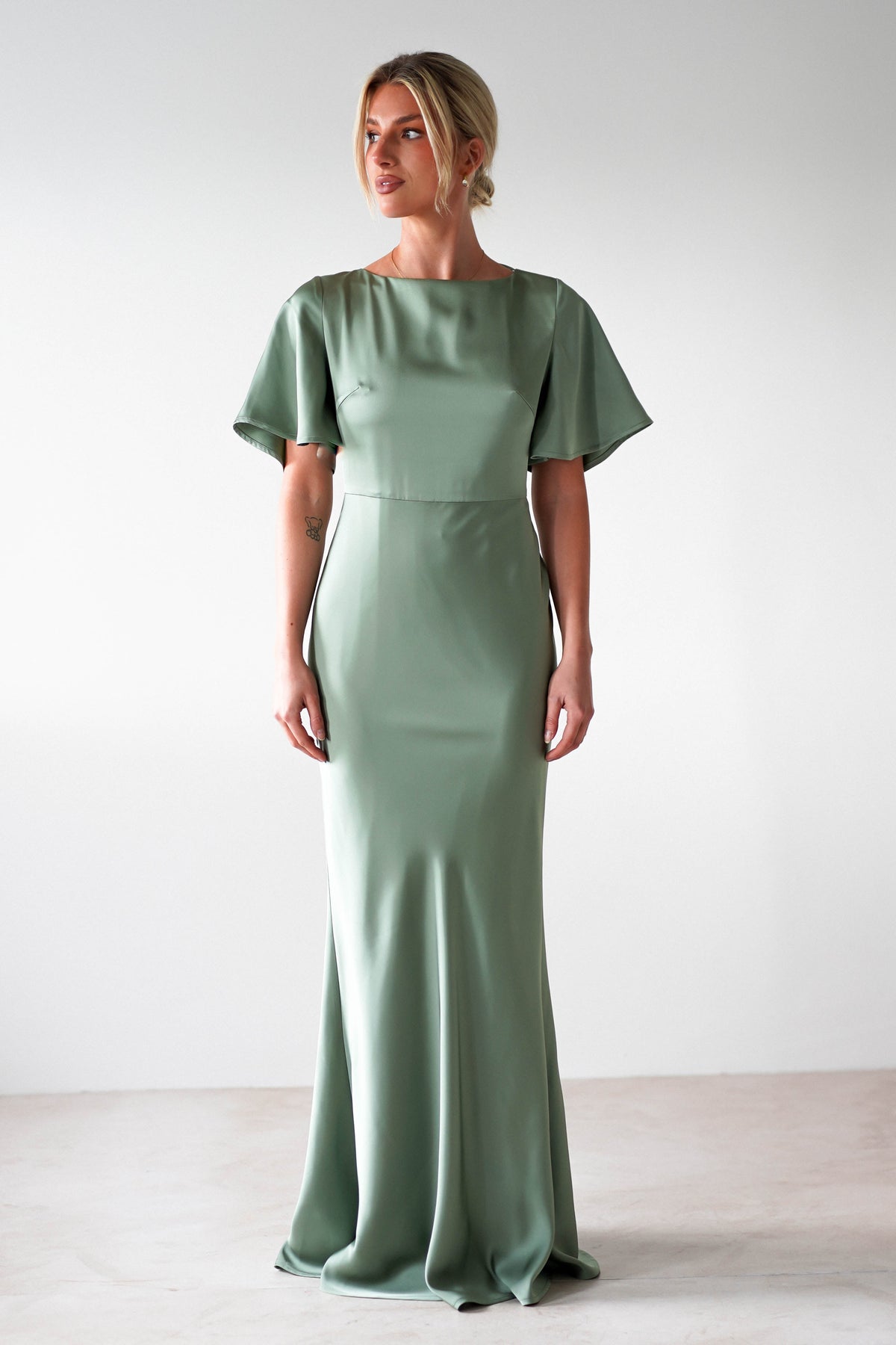 Olivia Soft Matte Satin Maxi Dress | Olive-Oh Hello Clothing
