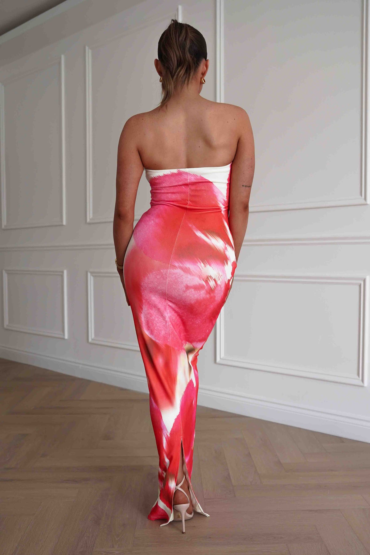 Paros Floral Bodycon Maxi Dress | Yellow-Oh Hello Clothing