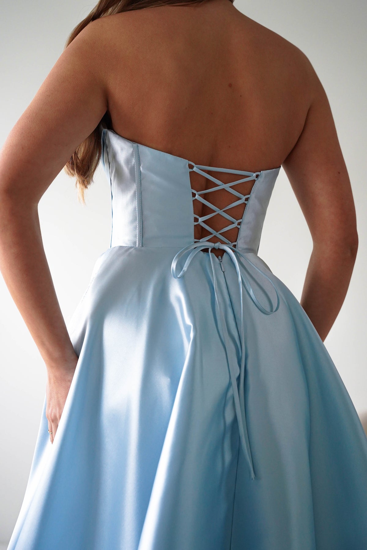 Pepper Strapless A-Line Maxi Gown | Blue-Oh Hello Clothing