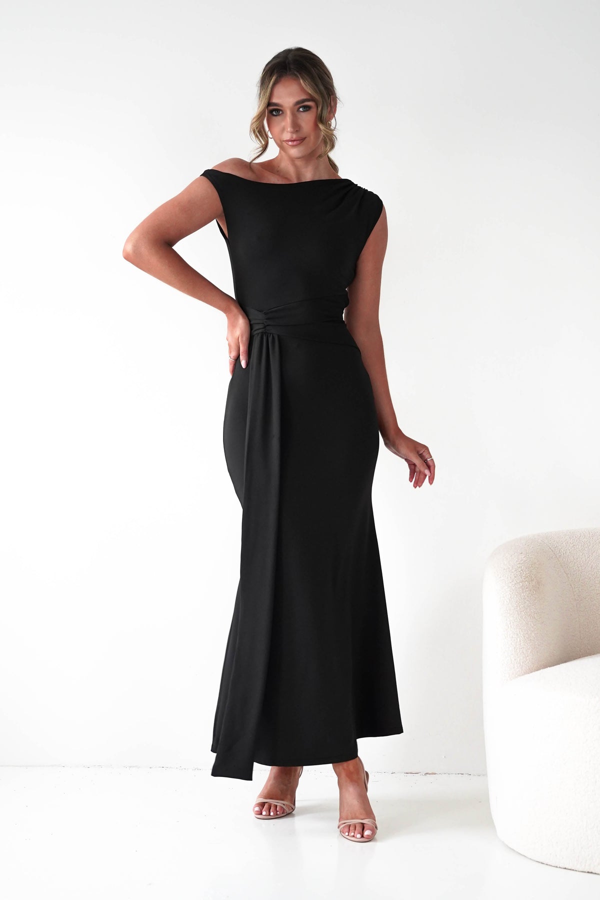 Perry Sculpting Bodycon Maxi Dress | Black-Oh Hello Clothing
