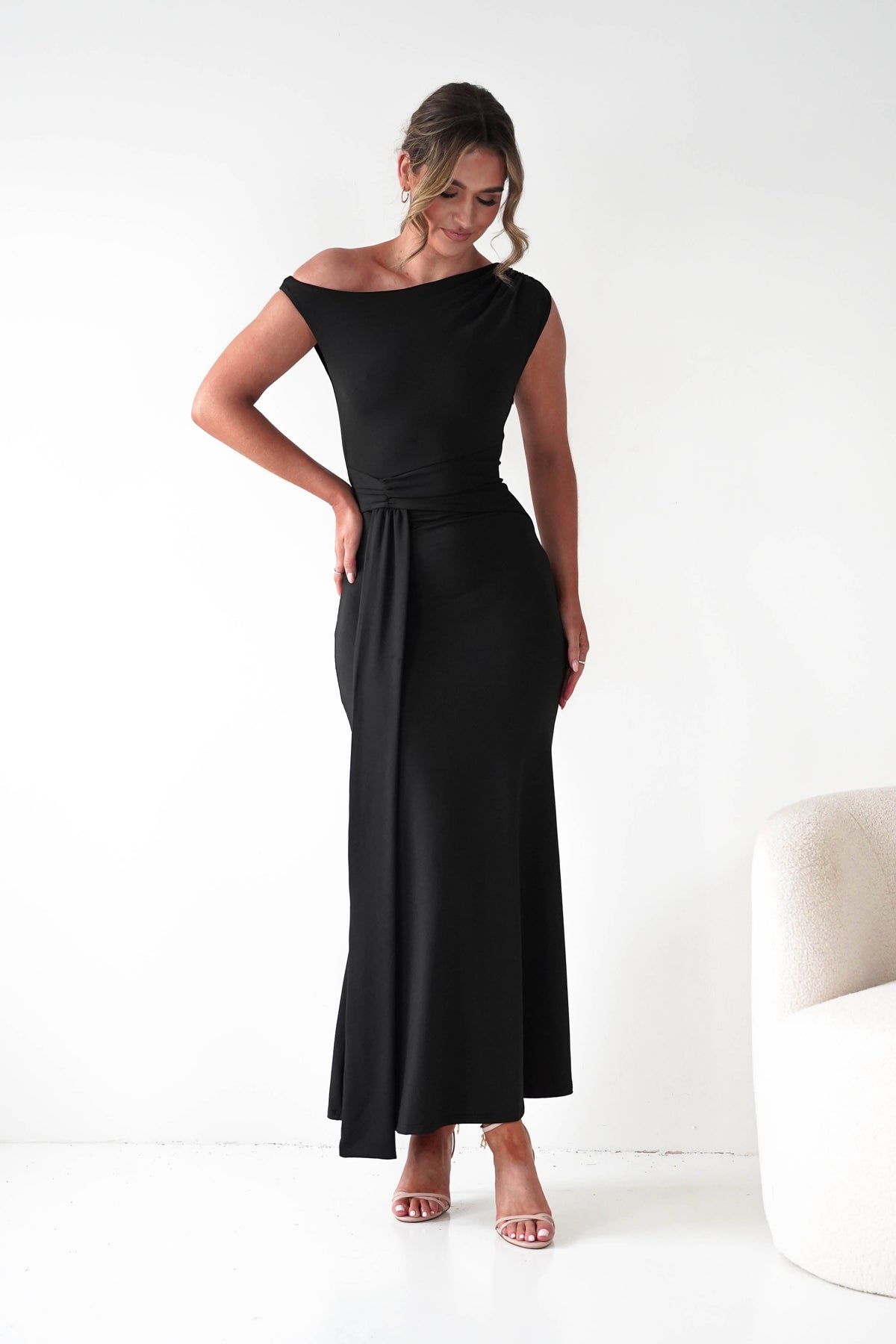 Perry Sculpting Bodycon Maxi Dress | Black-Oh Hello Clothing