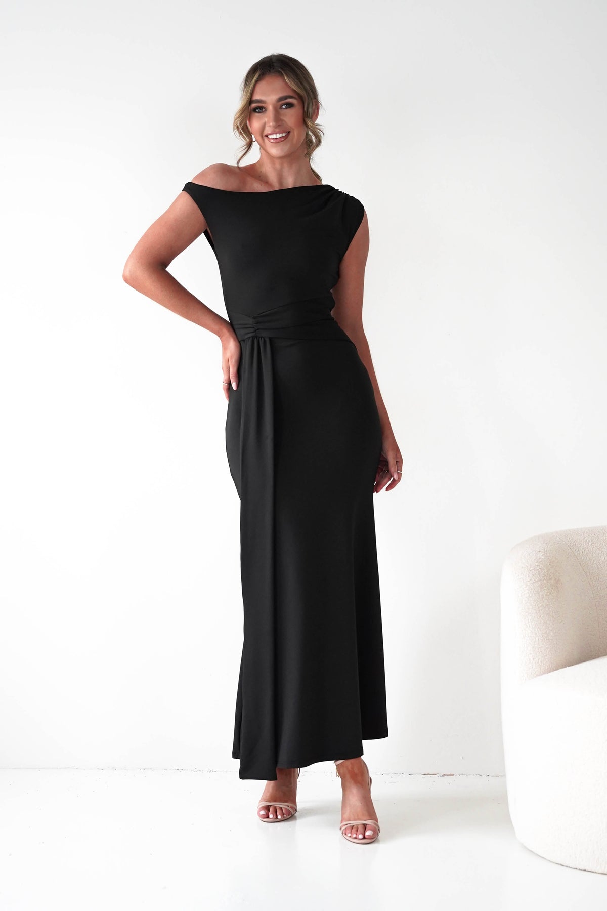 Perry Sculpting Bodycon Maxi Dress | Black-Oh Hello Clothing
