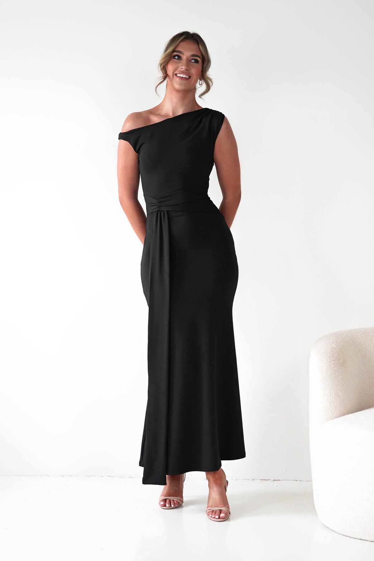 Perry Sculpting Bodycon Maxi Dress | Black-Oh Hello Clothing
