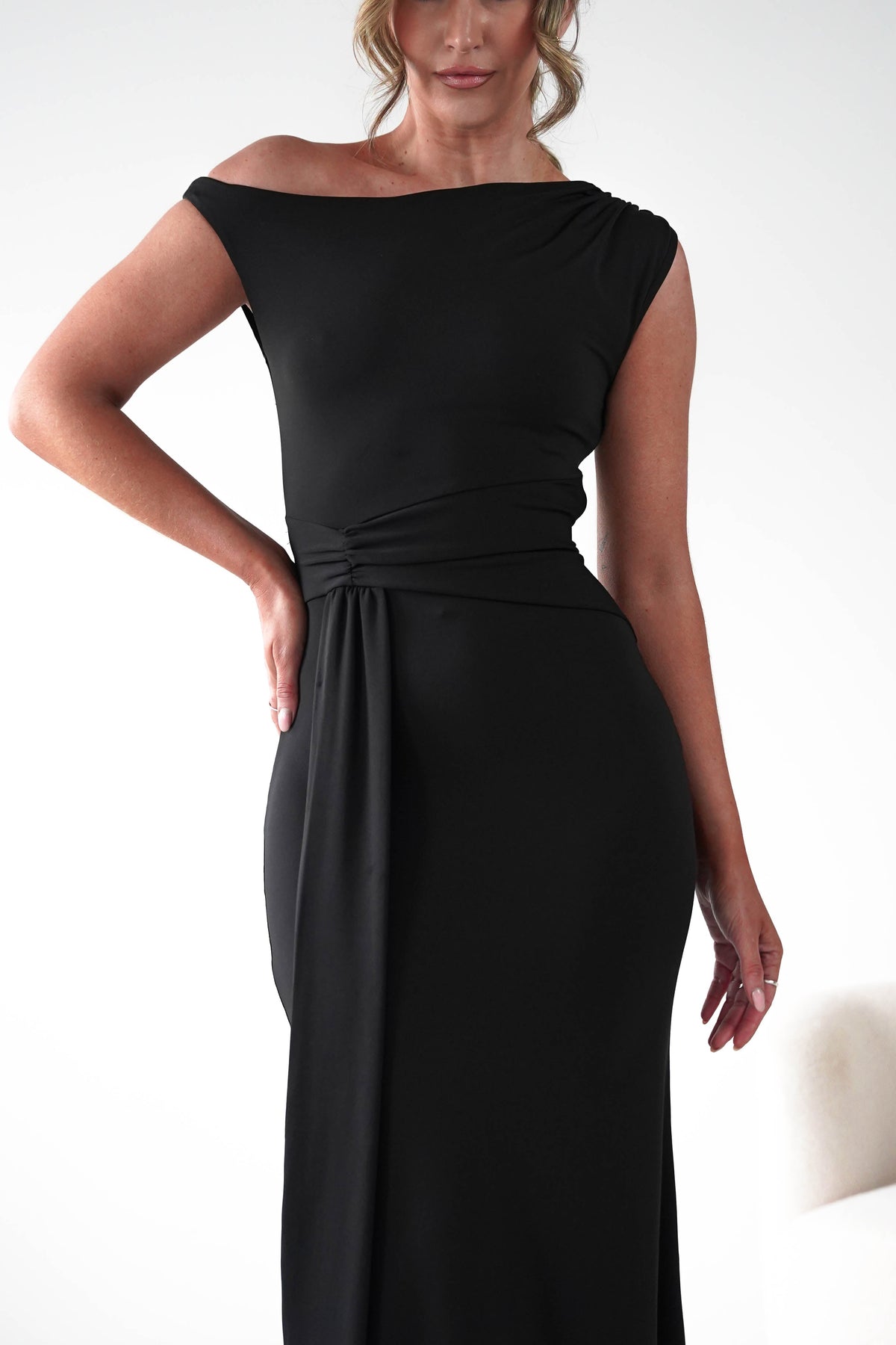 Perry Sculpting Bodycon Maxi Dress | Black-Oh Hello Clothing