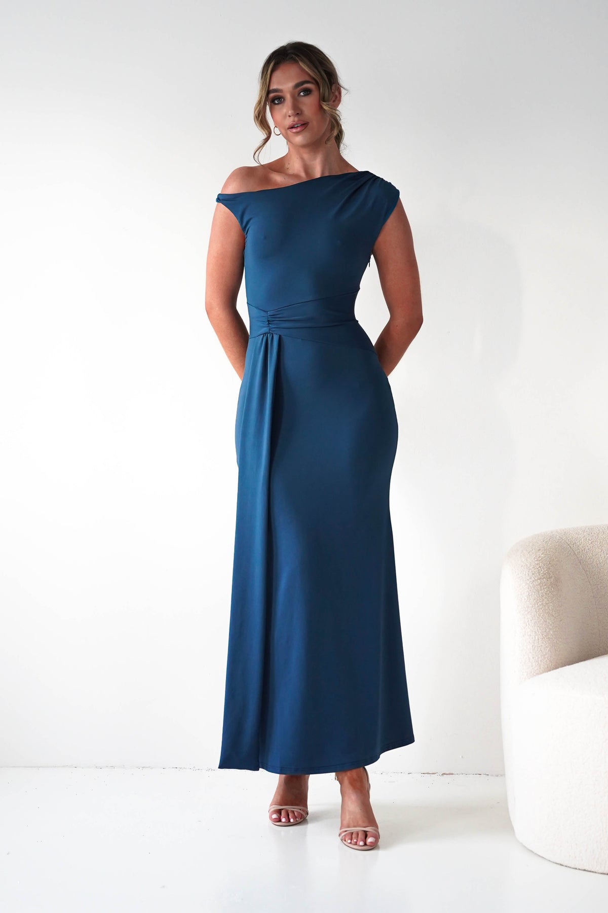 Perry Sculpting Bodycon Maxi Dress | Teal-Oh Hello Clothing