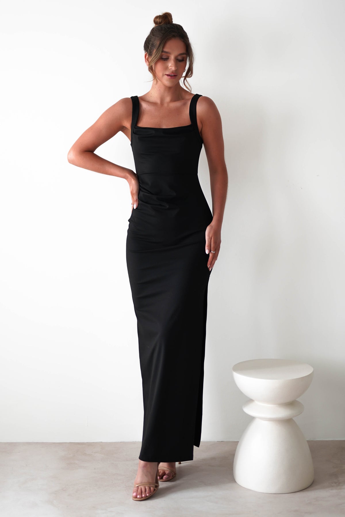 Peta Bodycon Maxi Dress | Black-Oh Hello Clothing