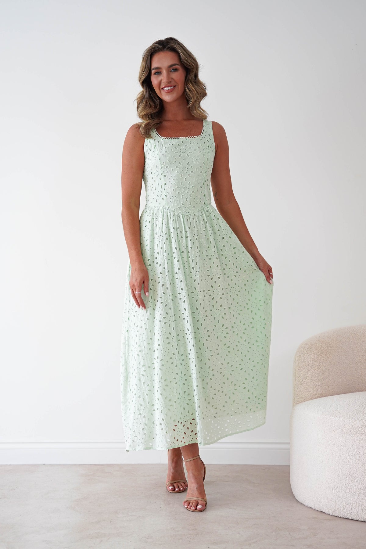 Petal Skater Cotton Maxi Dress | Mint-Oh Hello Clothing