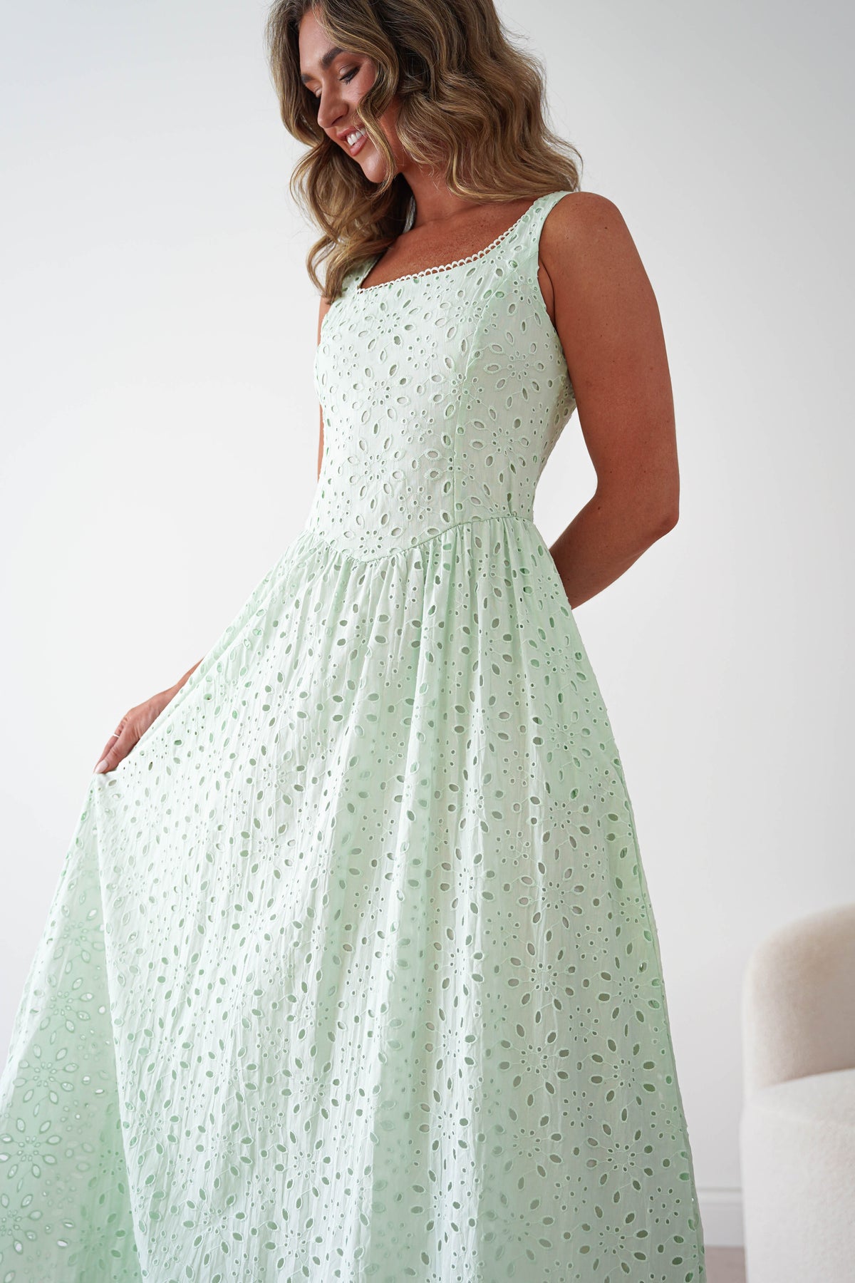 Petal Skater Cotton Maxi Dress | Mint-Oh Hello Clothing