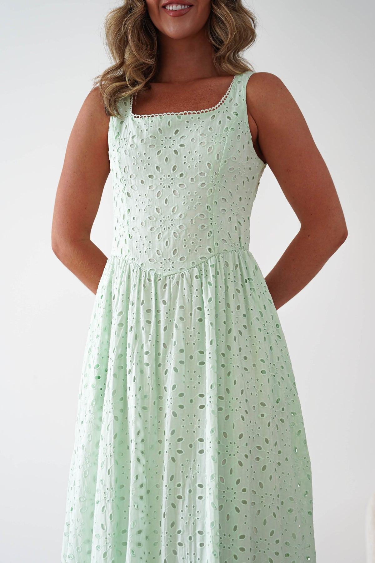 Petal Skater Cotton Maxi Dress | Mint-Oh Hello Clothing