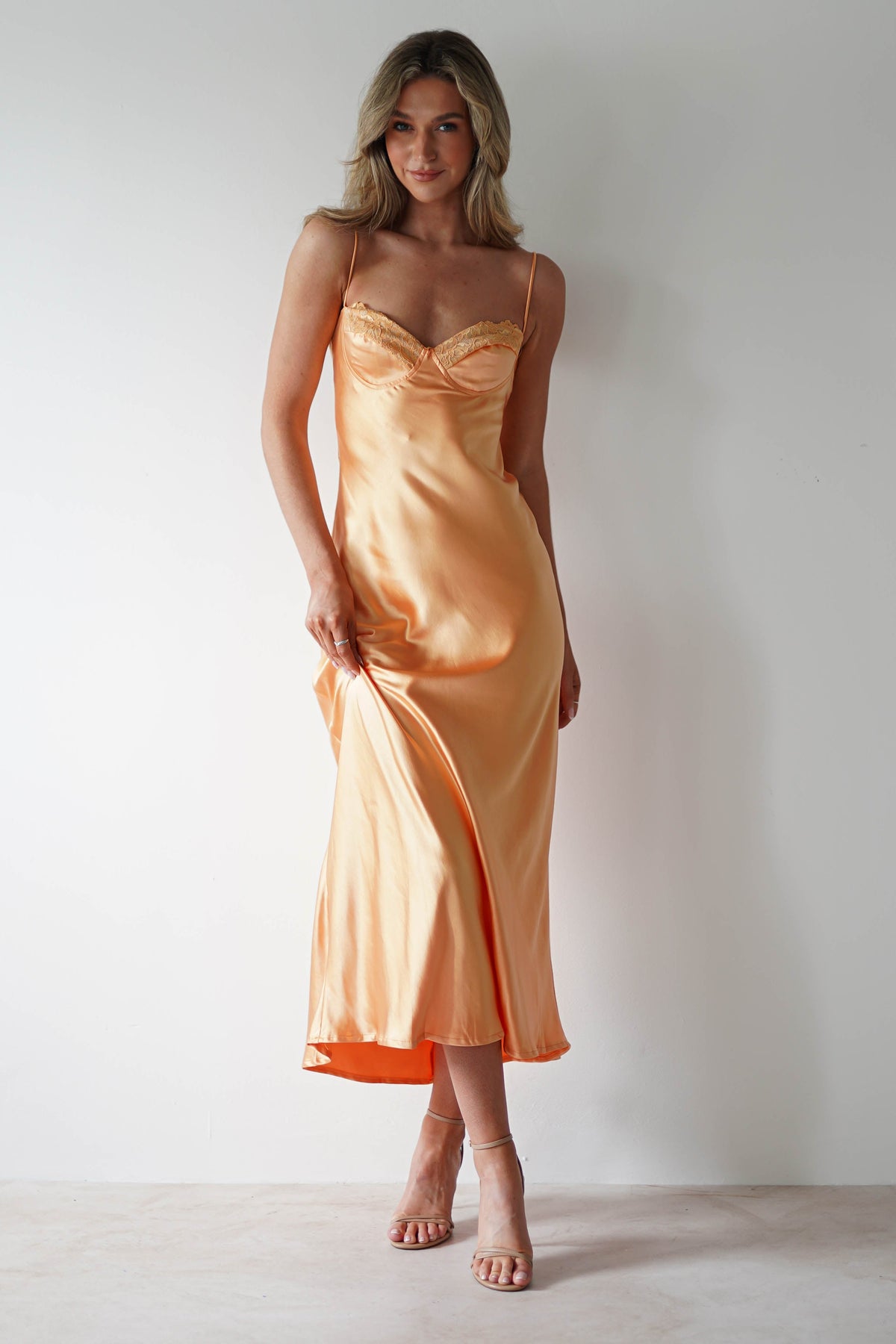Ricci Soft Satin Maxi Dress | Melon-Oh Hello Clothing