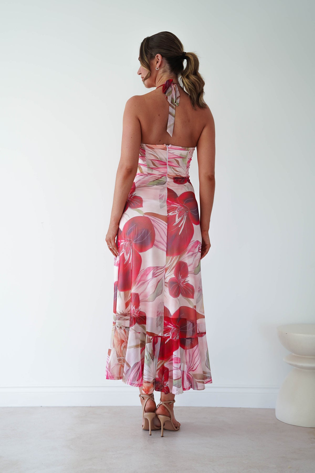Roselisse Mesh Floral Print Maxi Dress | Mixed Print-Oh Hello Clothing