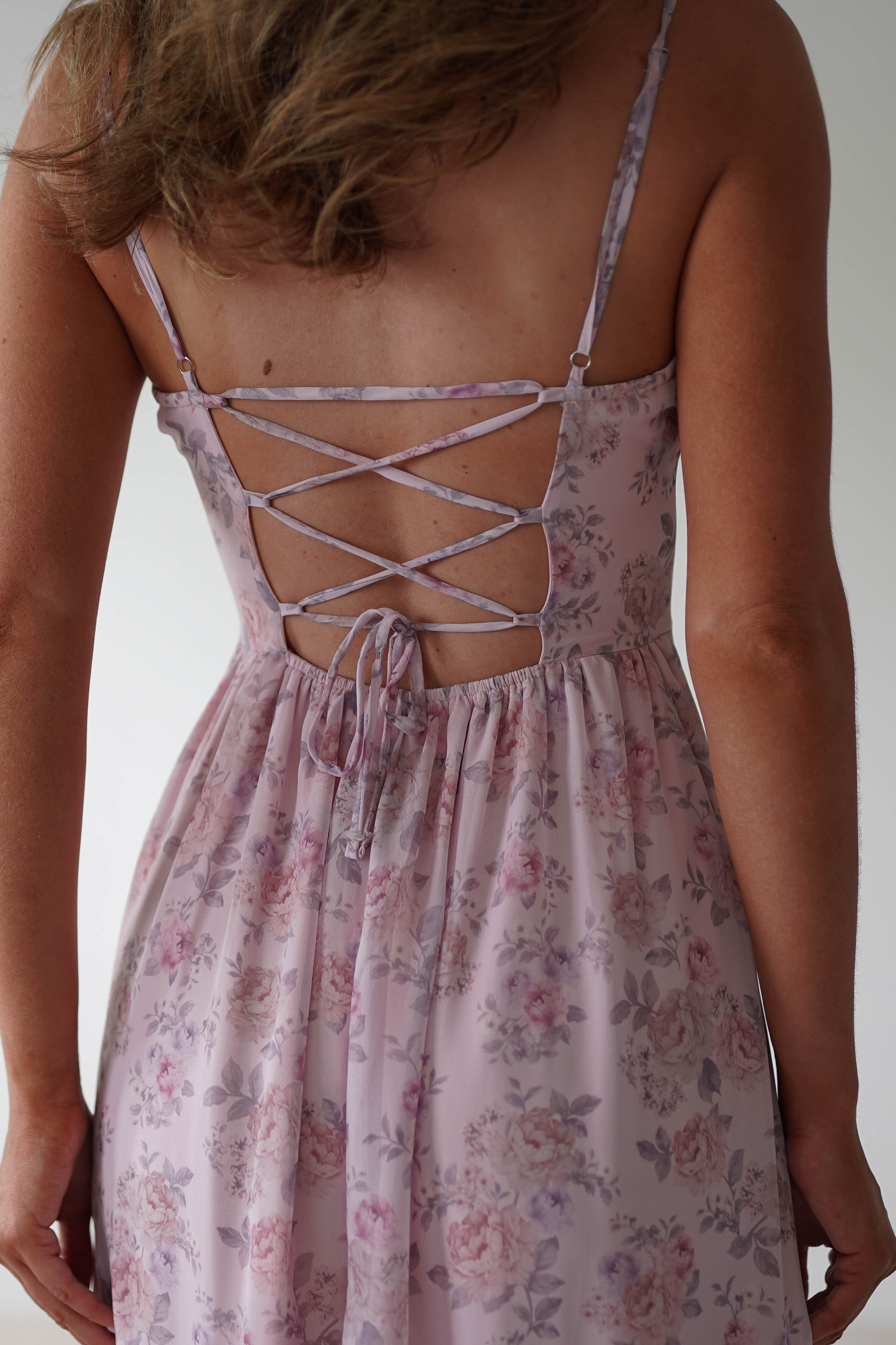 Remi Floral Chiffon Maxi Dress | Pink