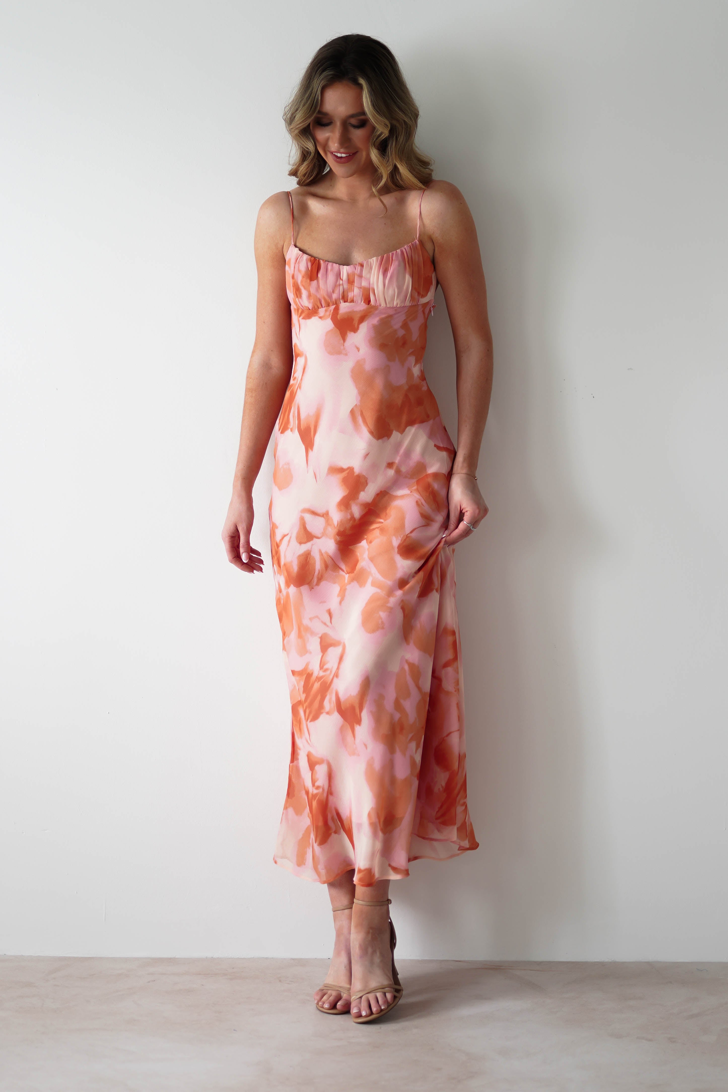 Starling Printed Maxi Dress | Orange Print