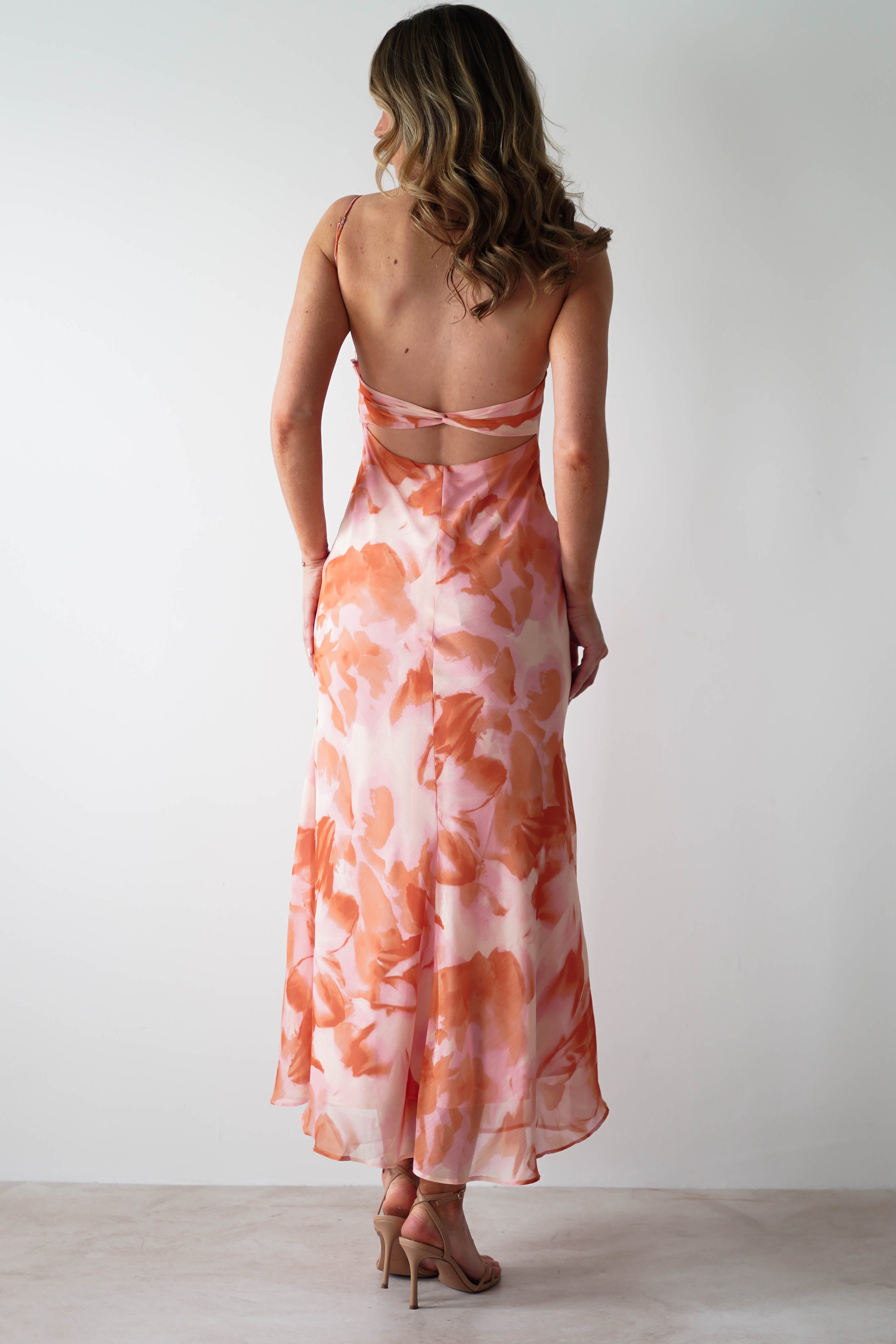 Starling Printed Maxi Dress | Orange Print