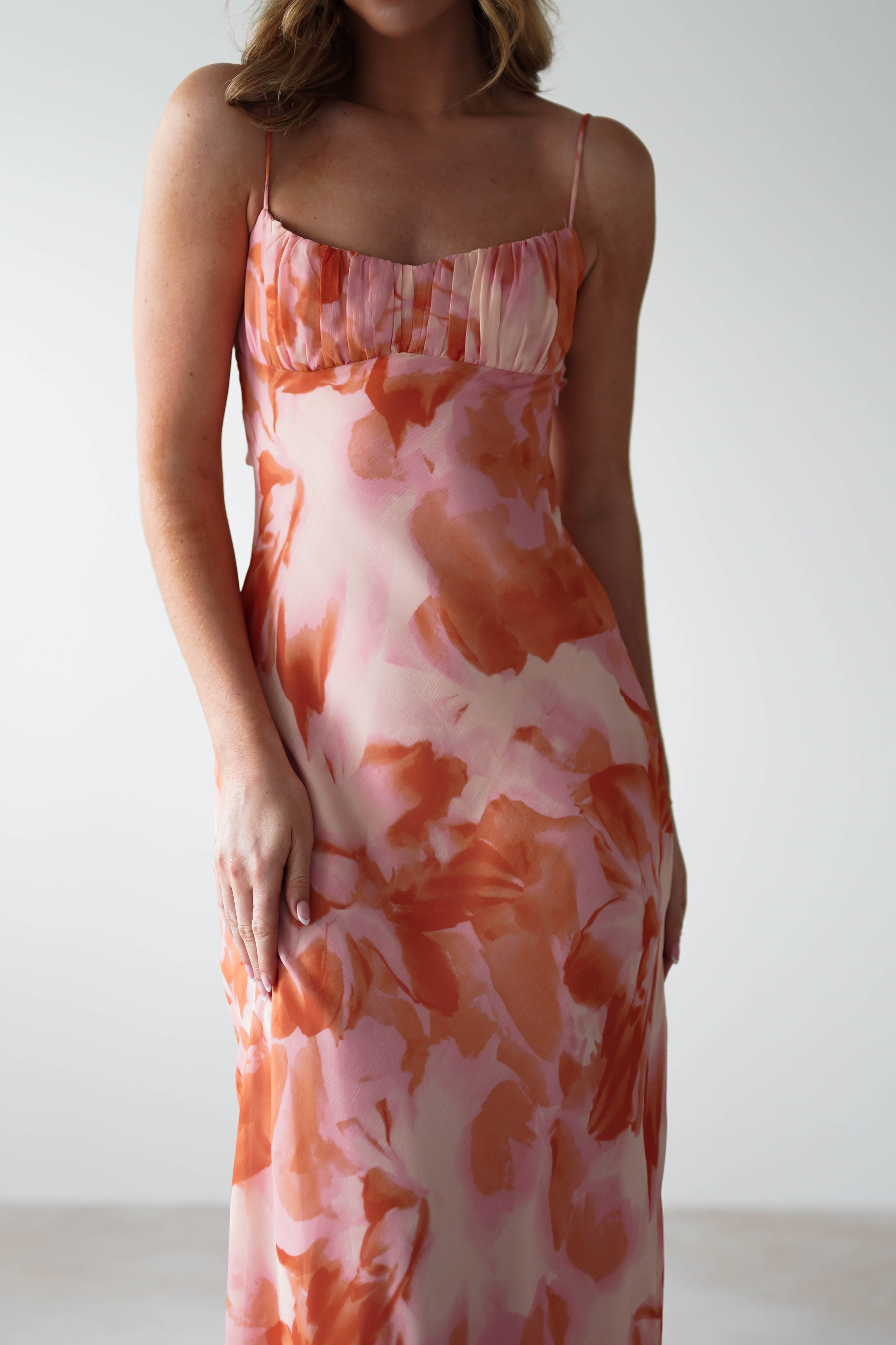 Starling Printed Maxi Dress | Orange Print