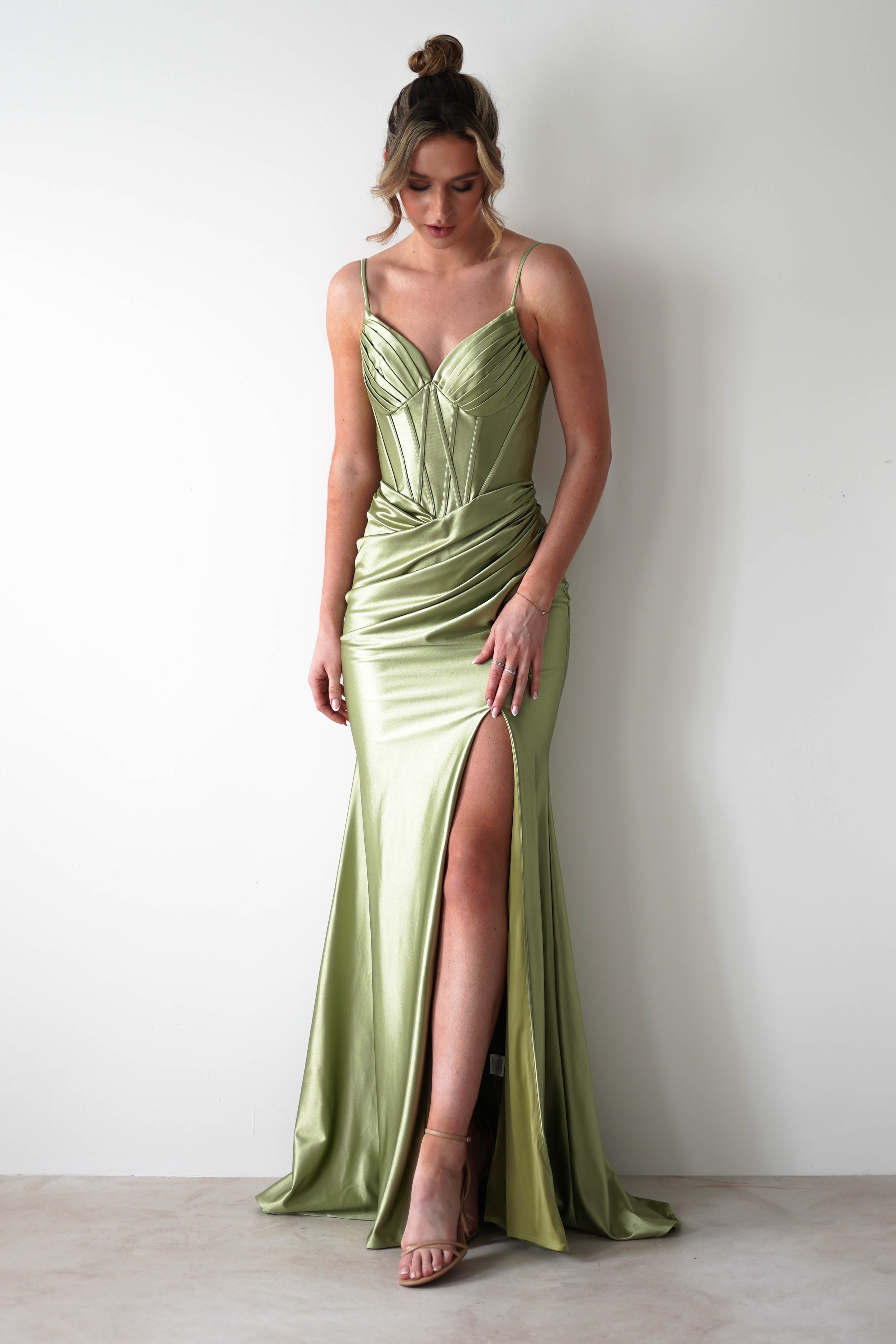 Meaghan Bodycon Gown | Lime Green