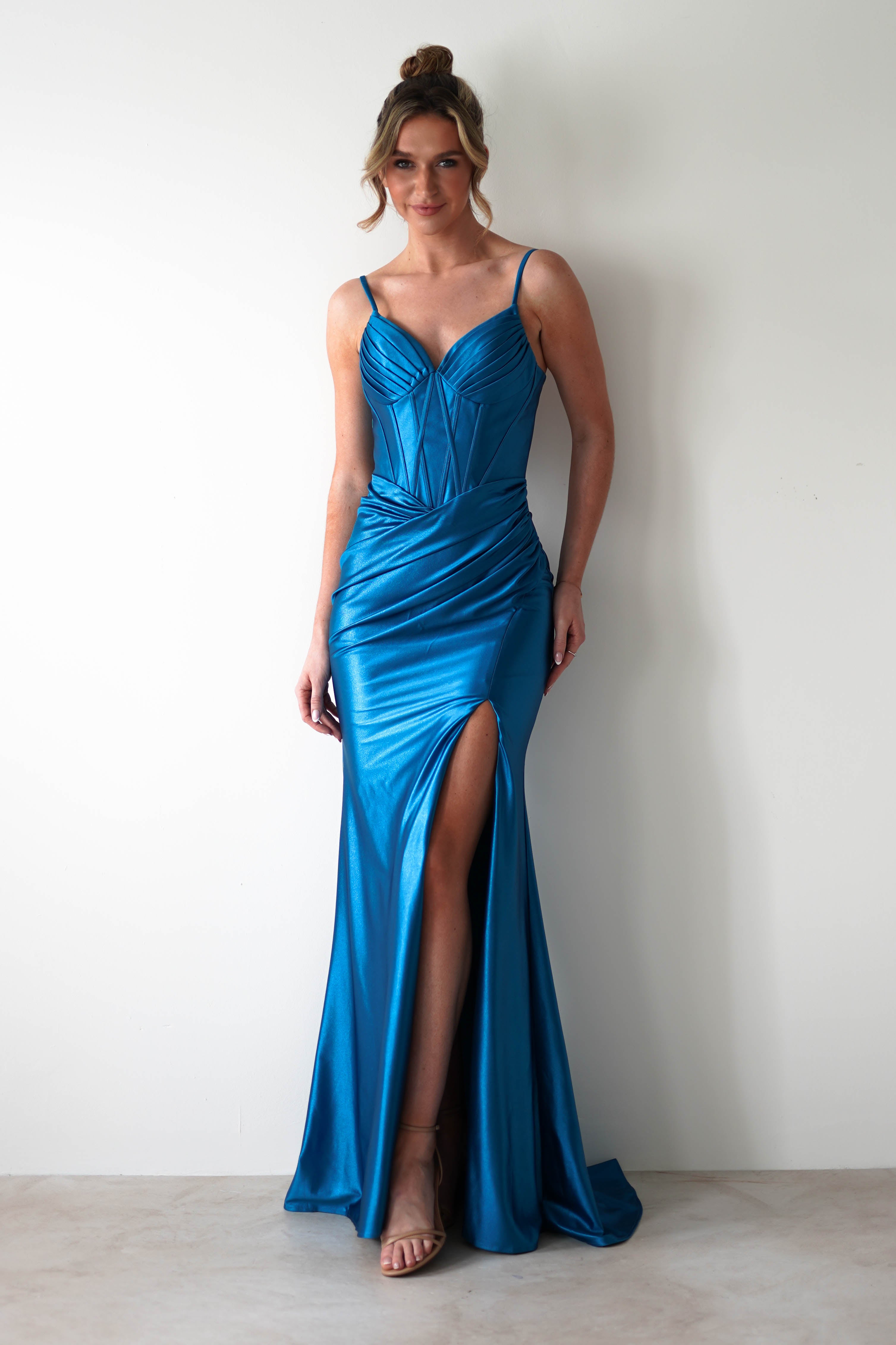 Meaghan Bodycon Gown | Turquoise