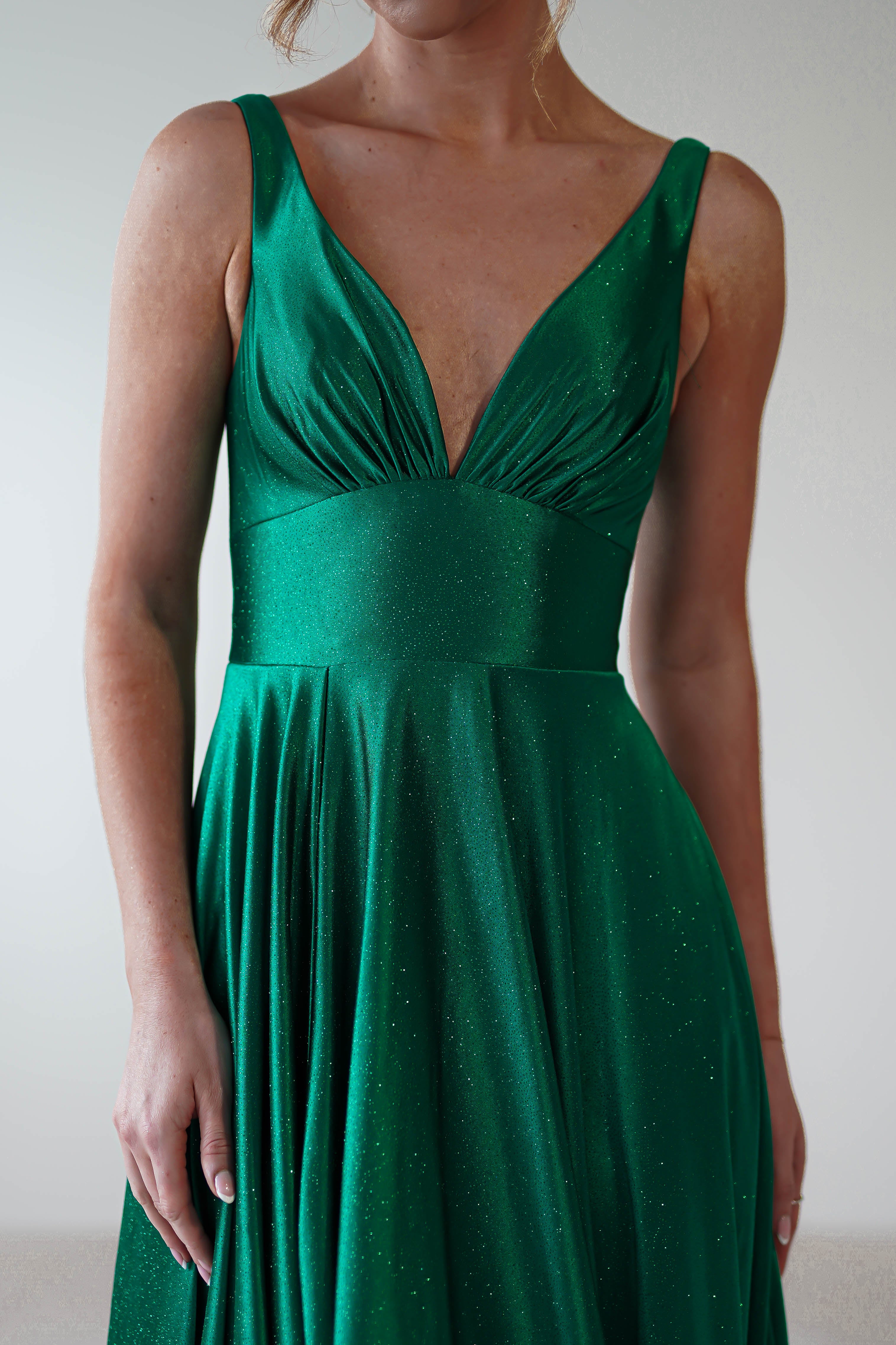 Penelope Glitter Princess Gown | Green