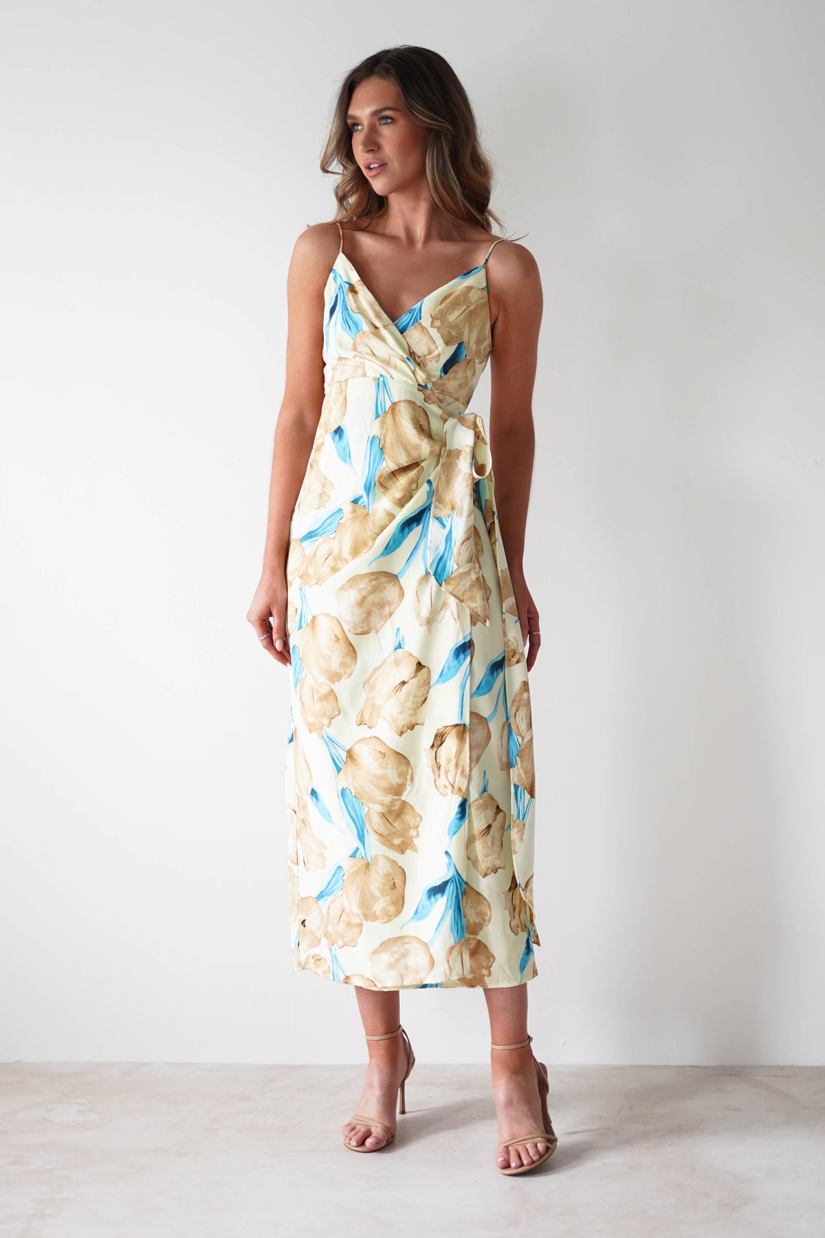 Sarah Floral Print Midaxi Wrap Dress | Mixed Print-Oh Hello Clothing