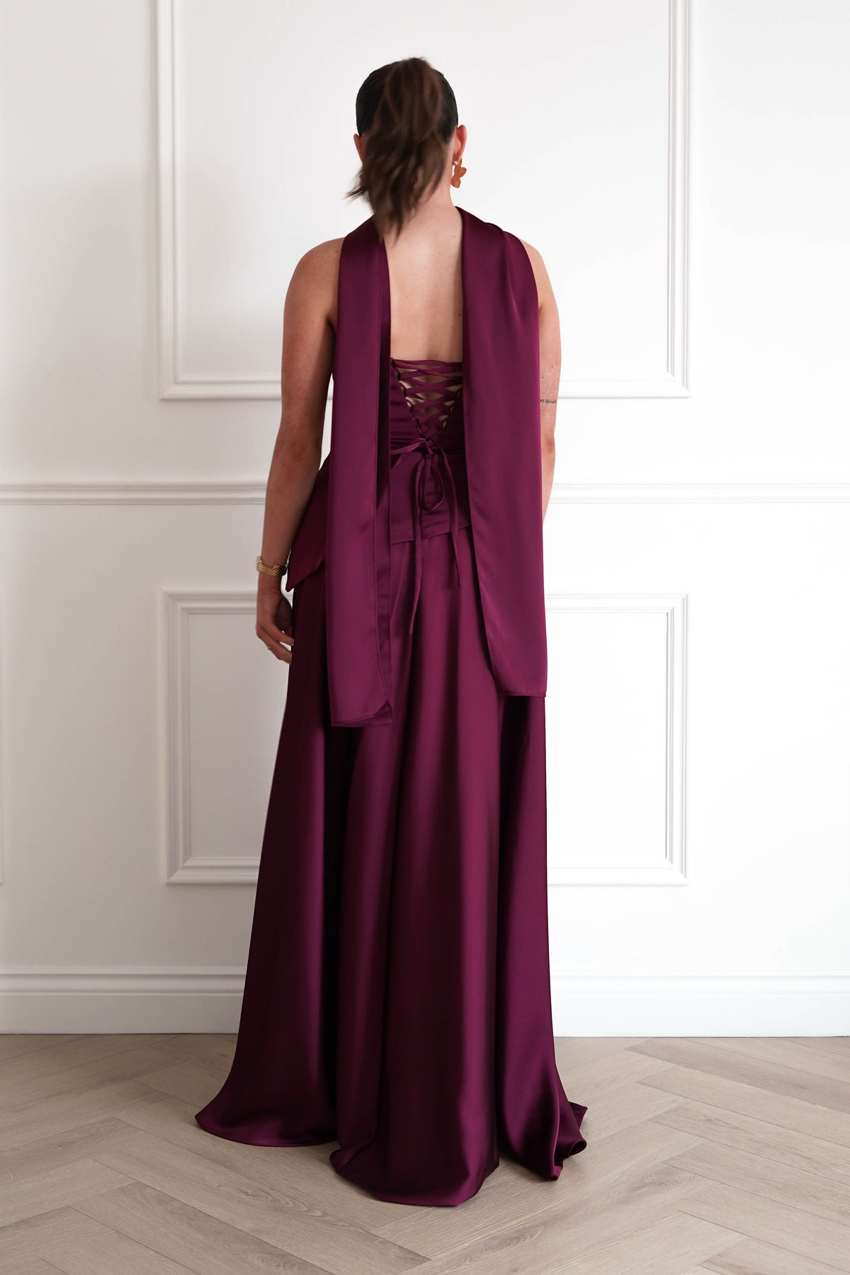 Sheree Dropped Waist Corset Maxi Dress | Wine-Oh Hello Clothing
