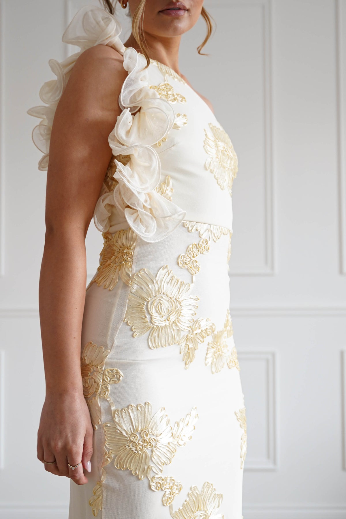 Siren Bodycon Maxi Dress | Light Yellow-Oh Hello Clothing