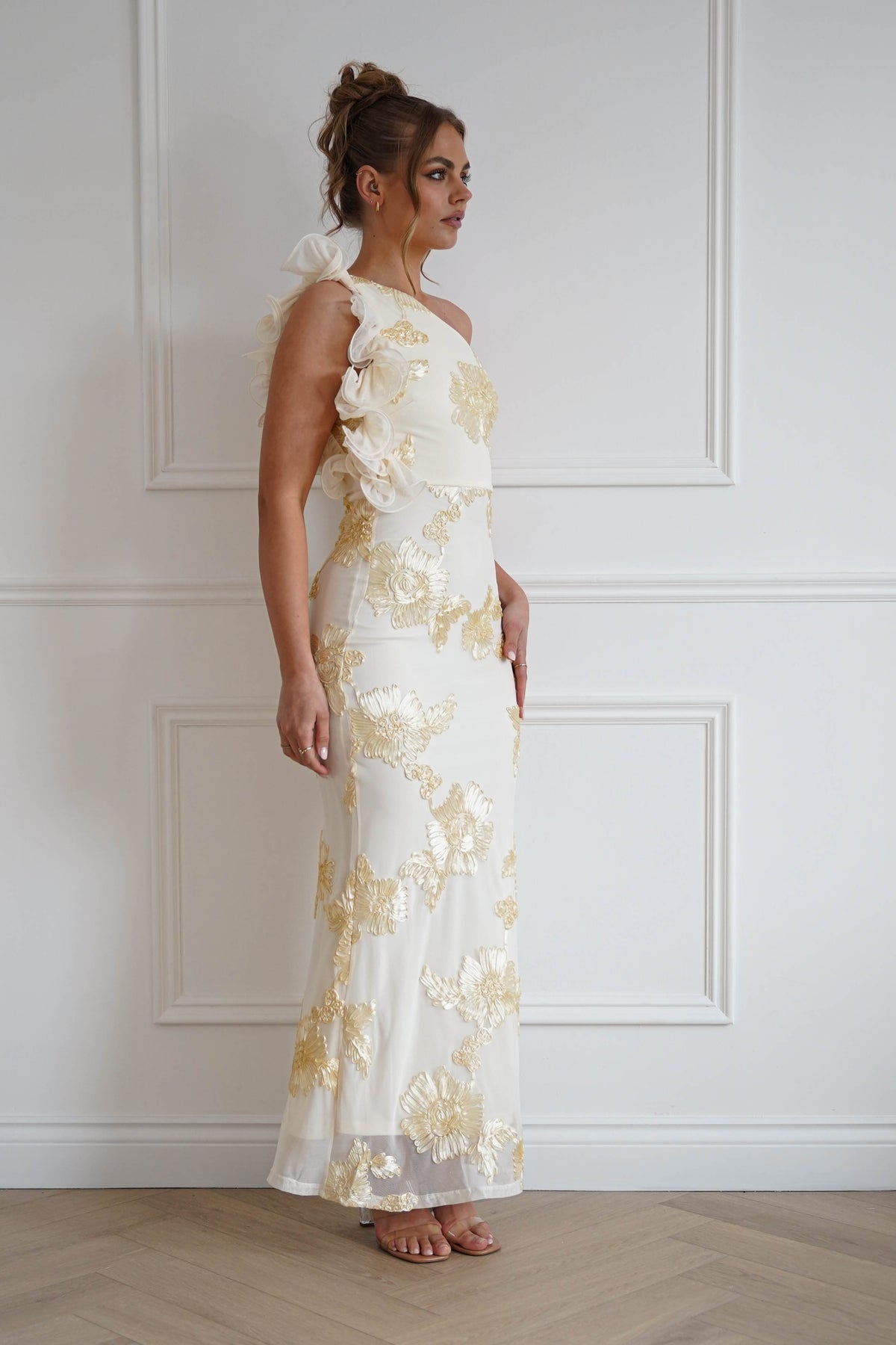 Siren Bodycon Maxi Dress | Light Yellow-Oh Hello Clothing