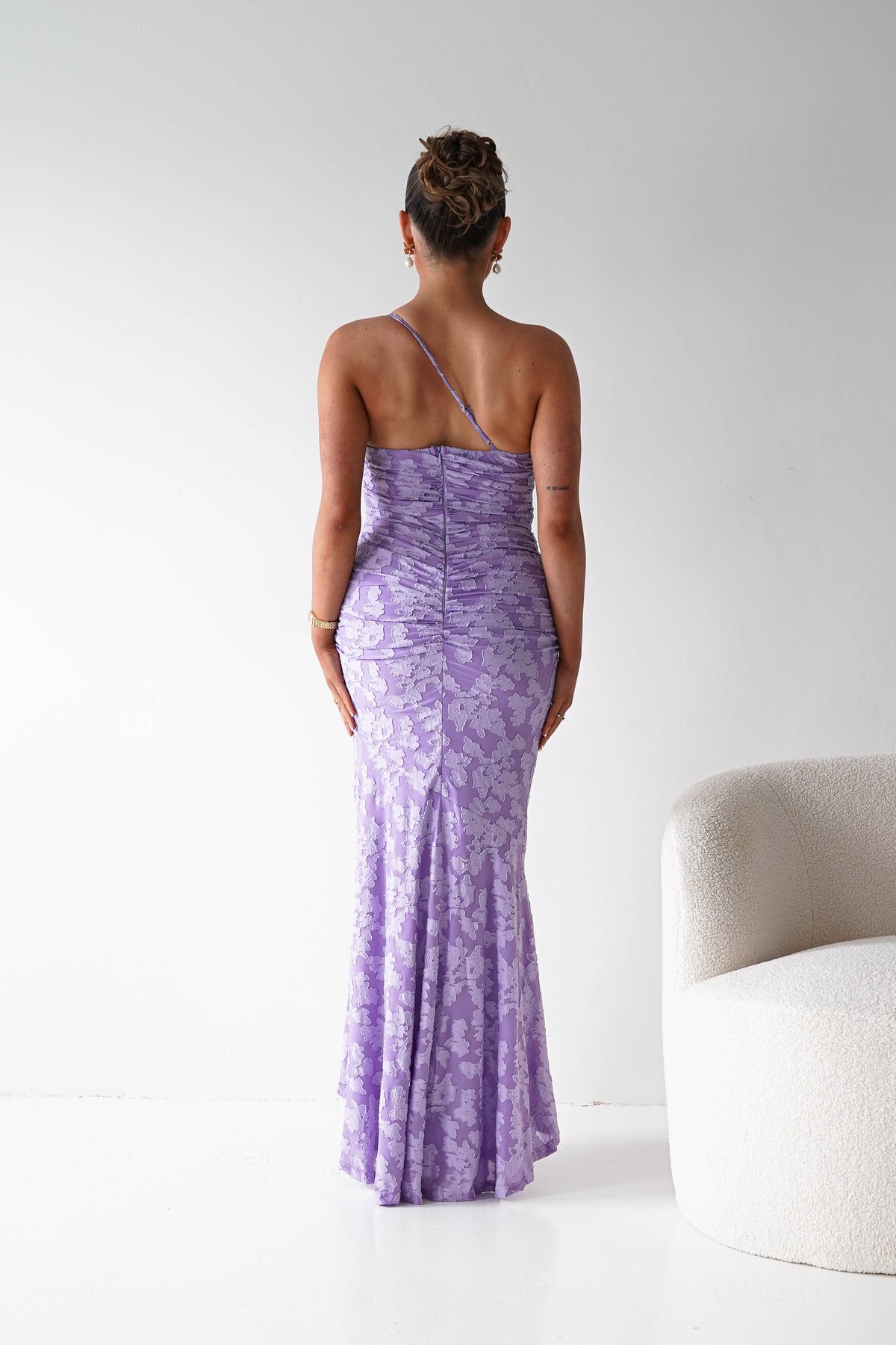Spritz Textured Floral Maxi Dress | Lilac-Oh Hello Clothing